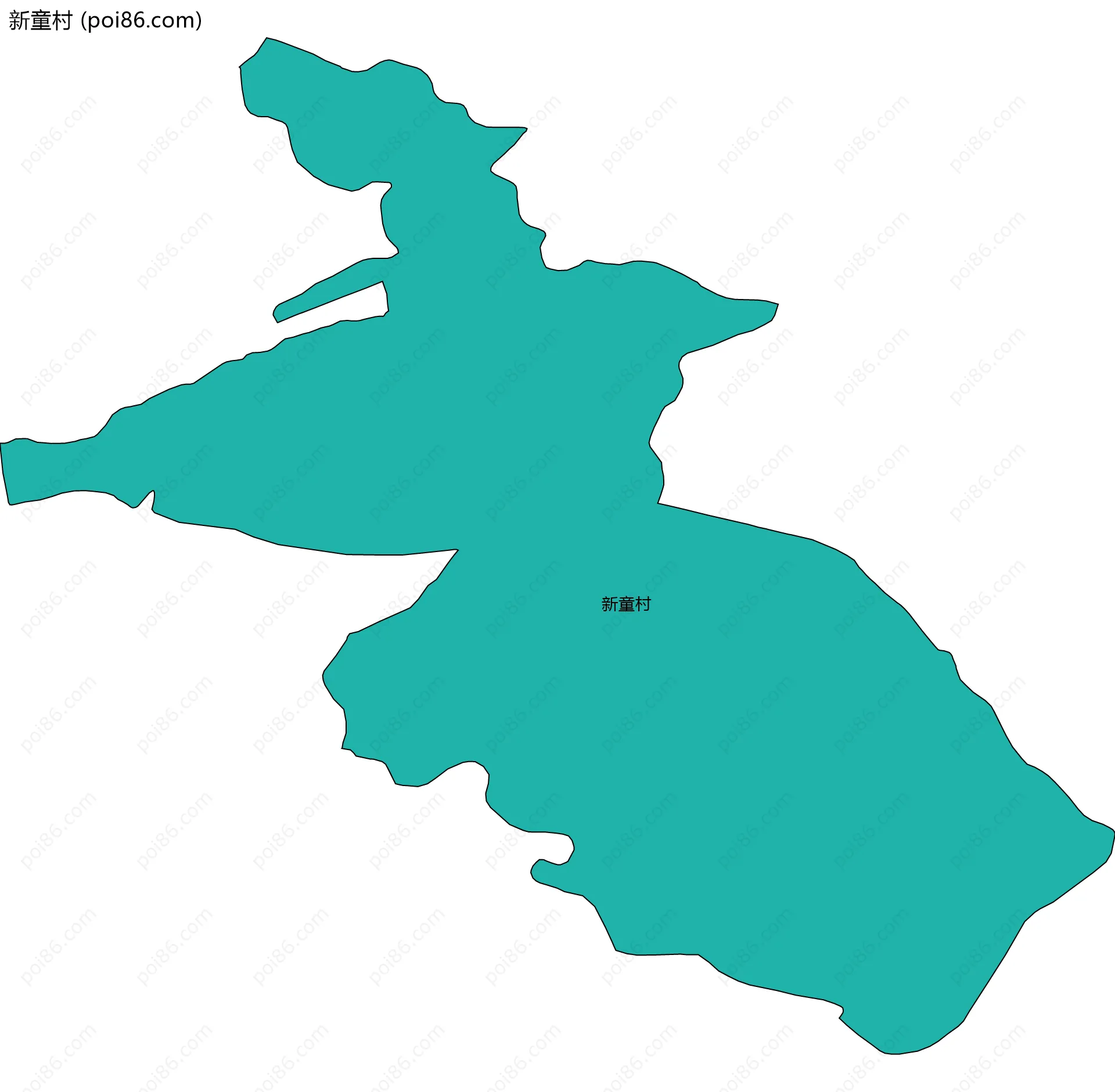 新童村边界地图