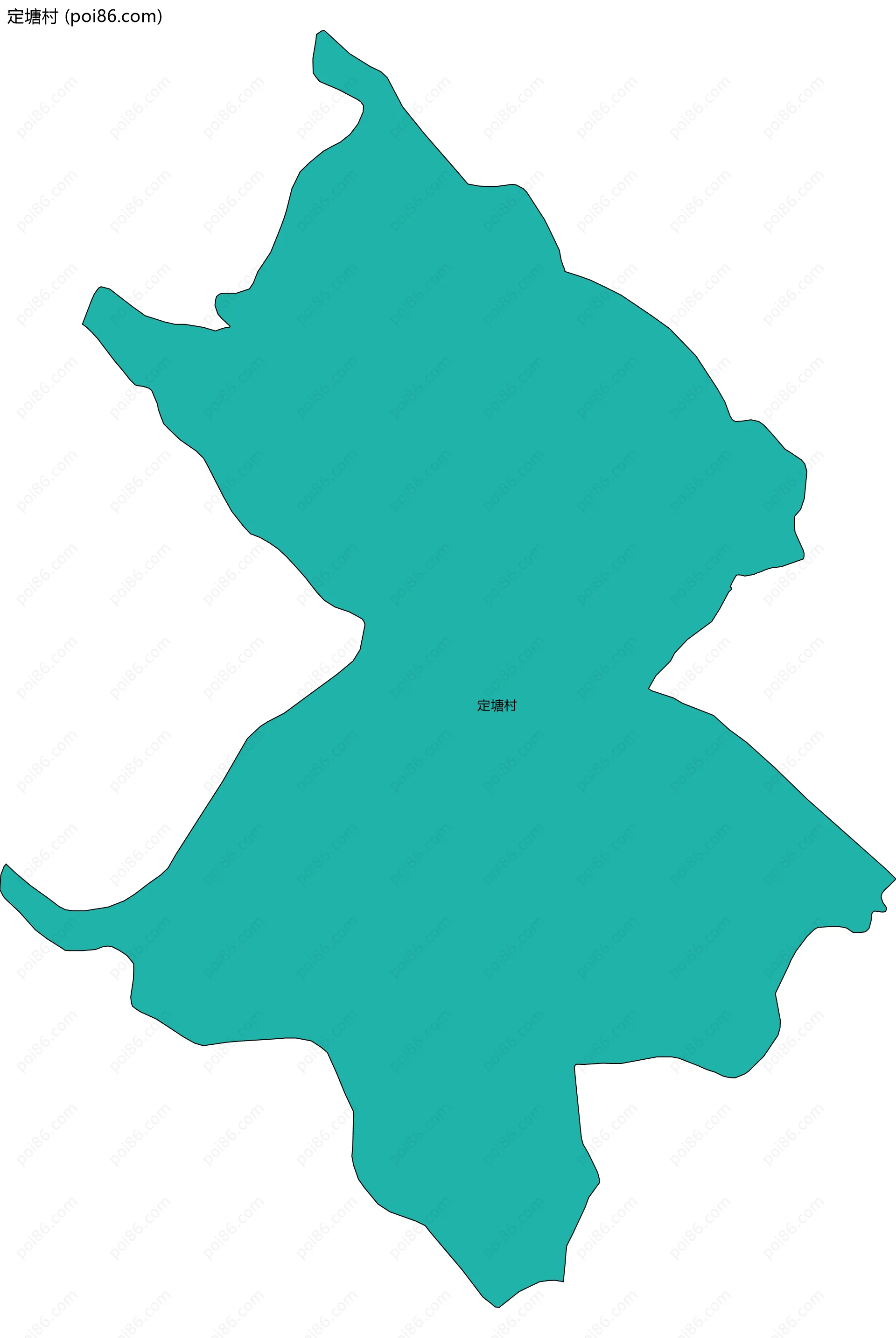 定塘村边界地图