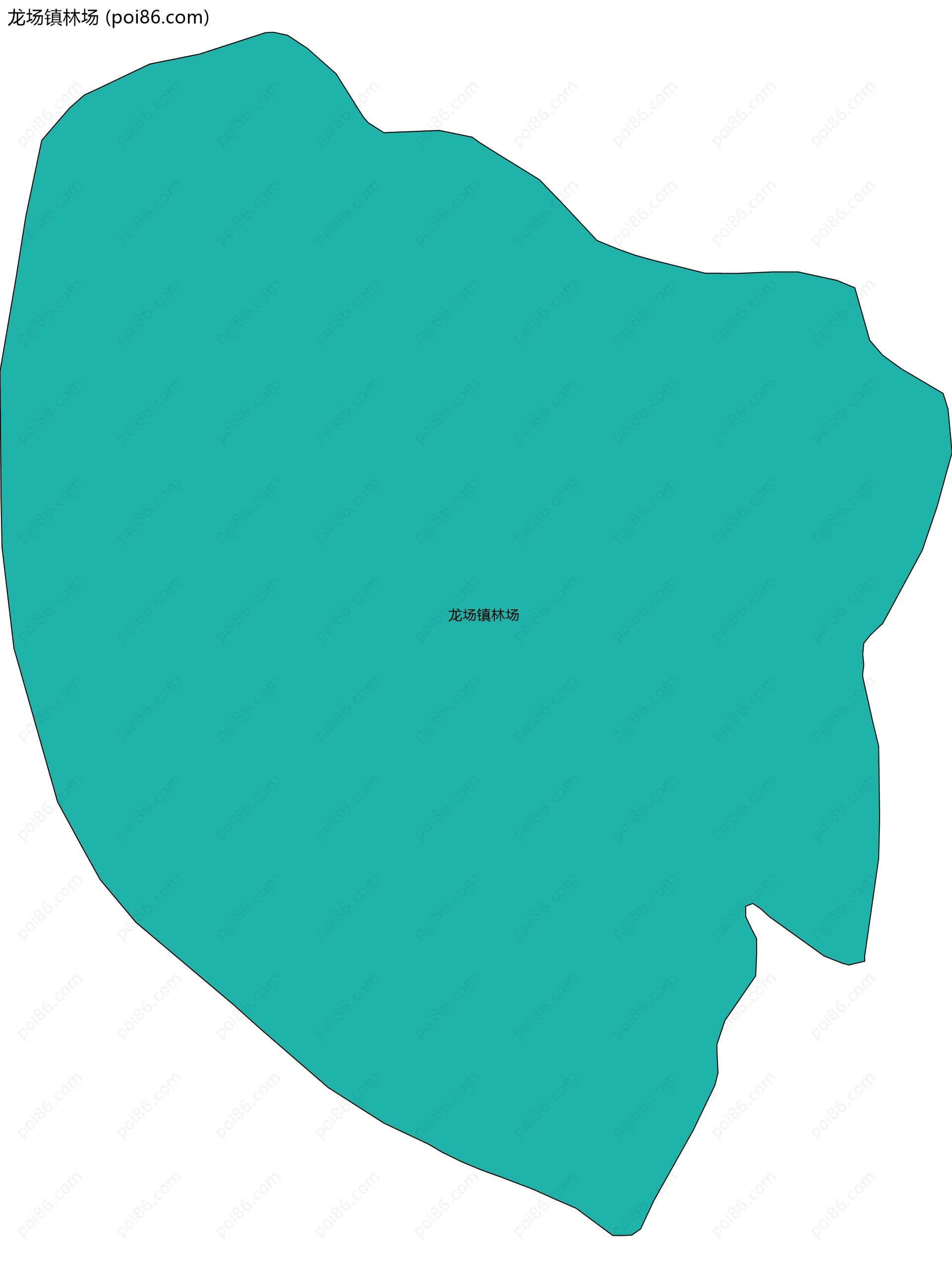龙场镇林场边界地图