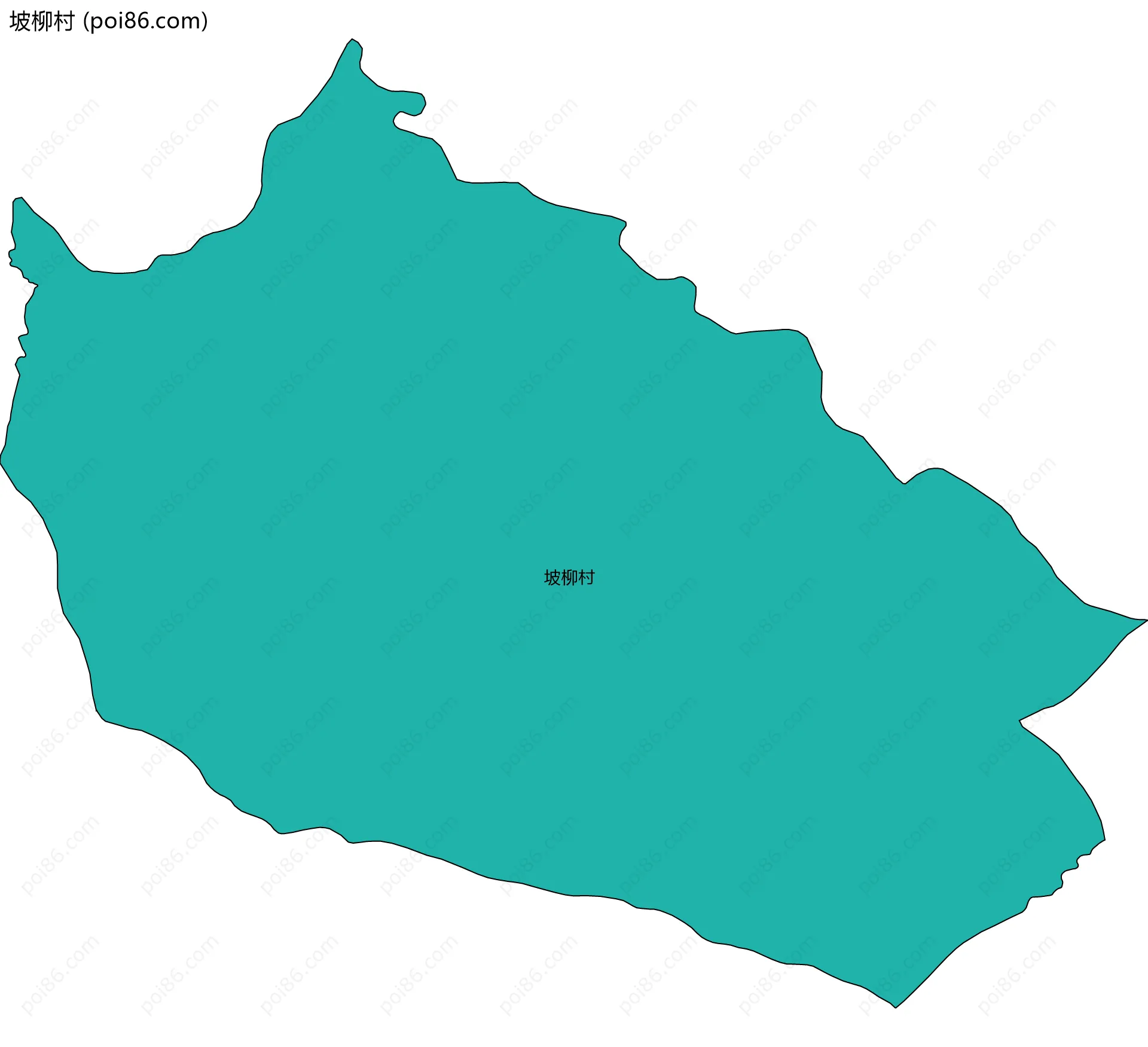 坡柳村边界地图