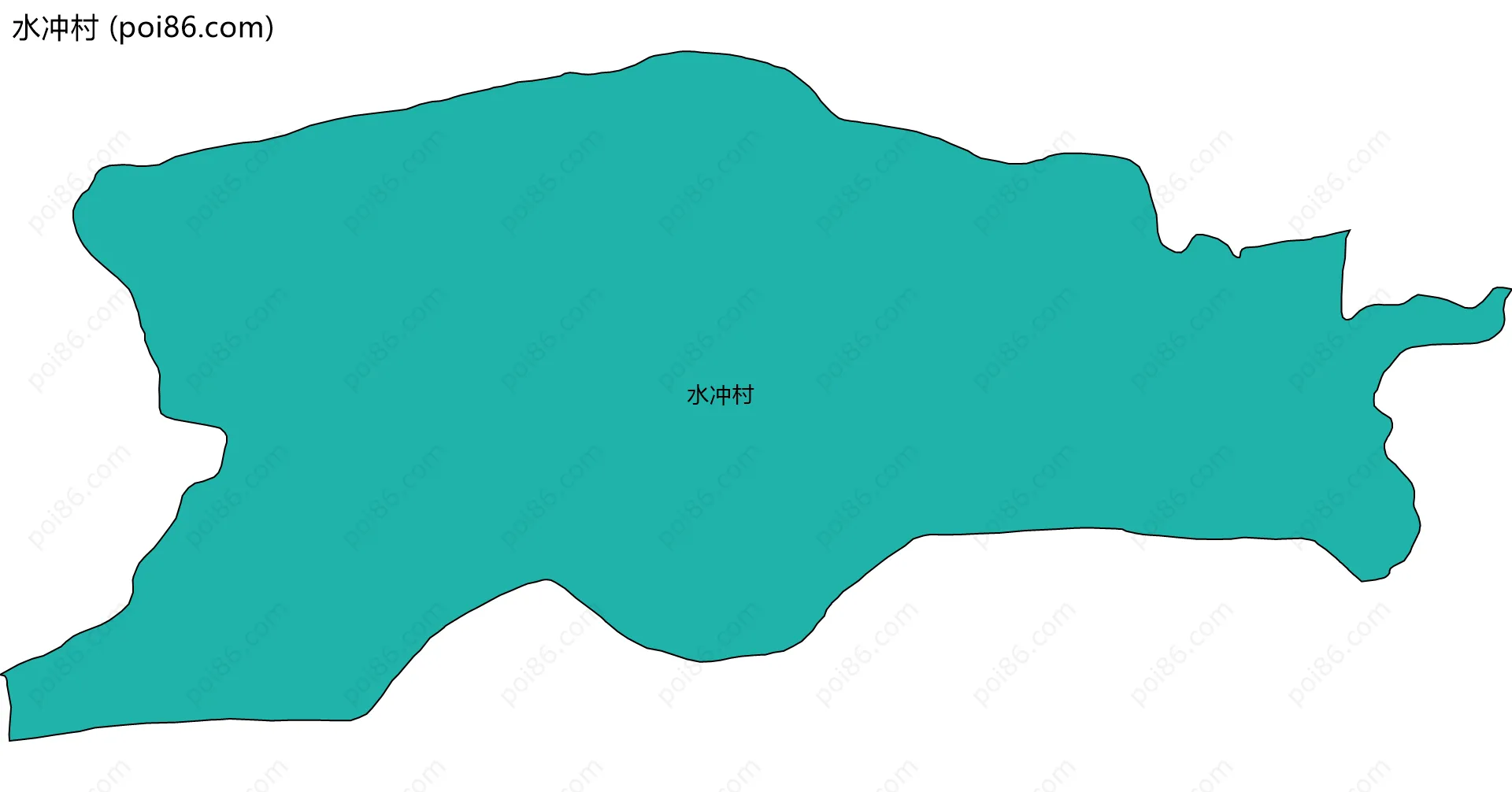 水冲村边界地图