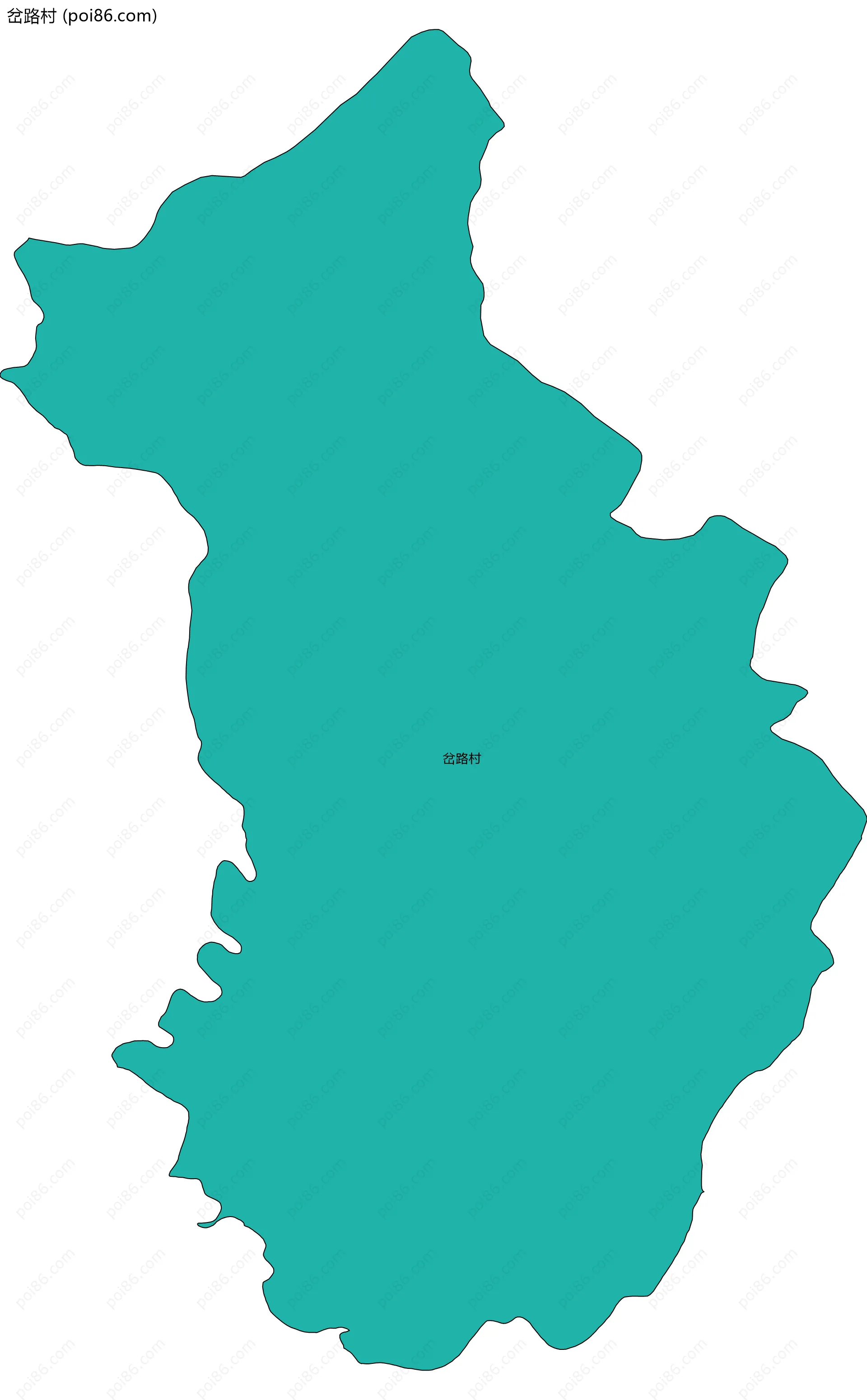 岔路村边界地图