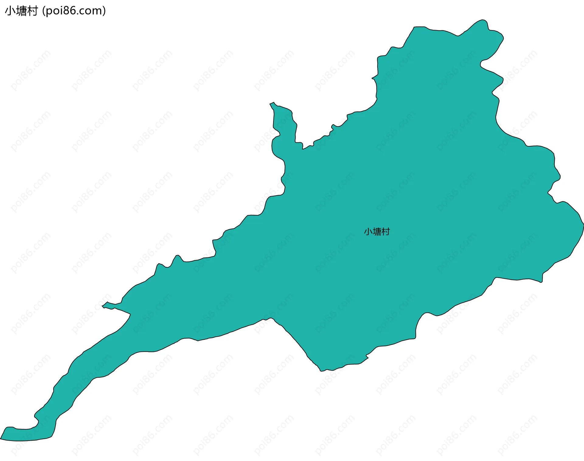 小塘村边界地图