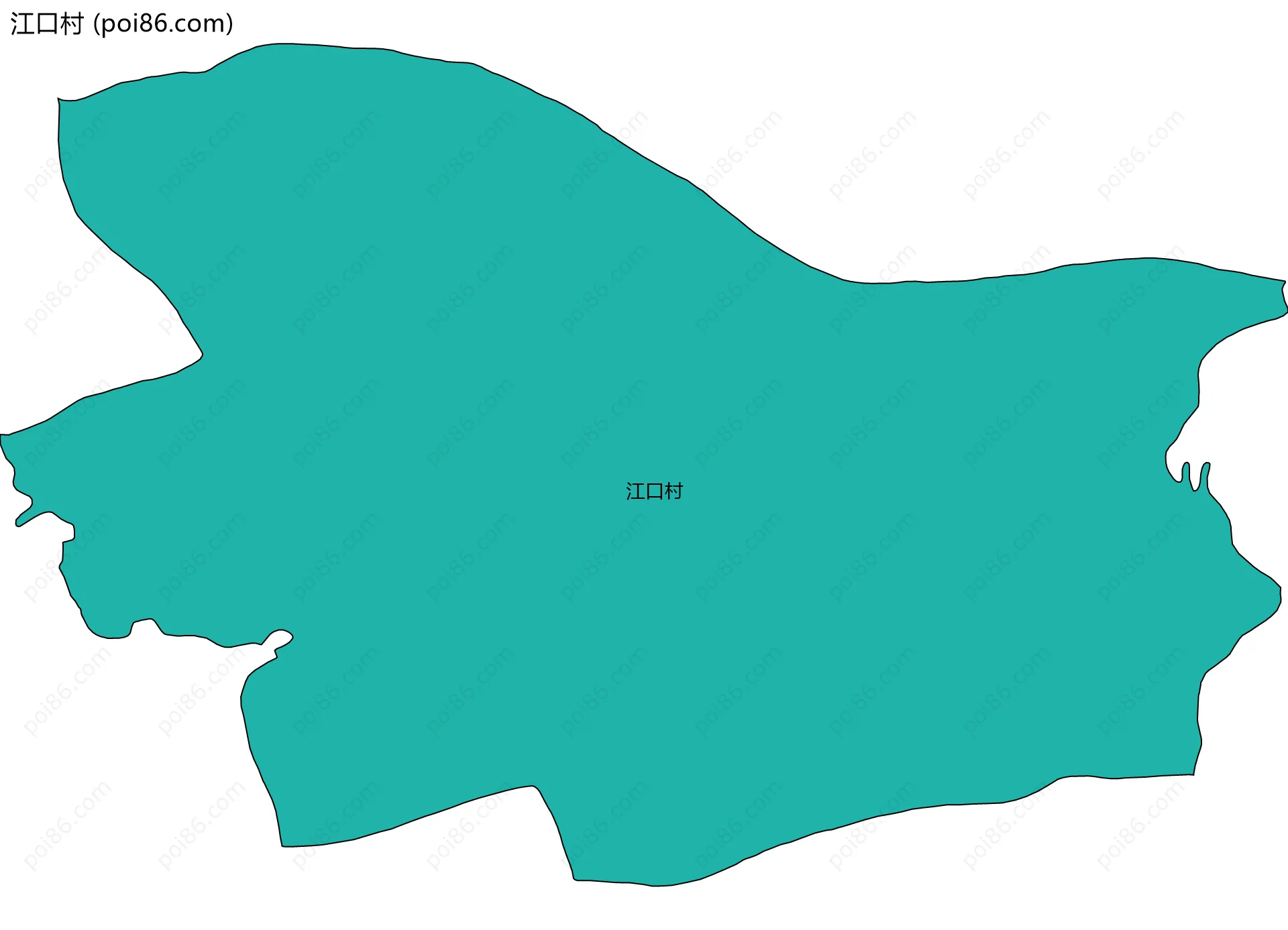 江口村边界地图