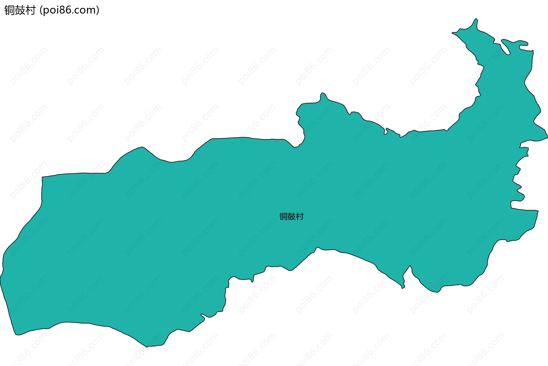 铜鼓村边界地图