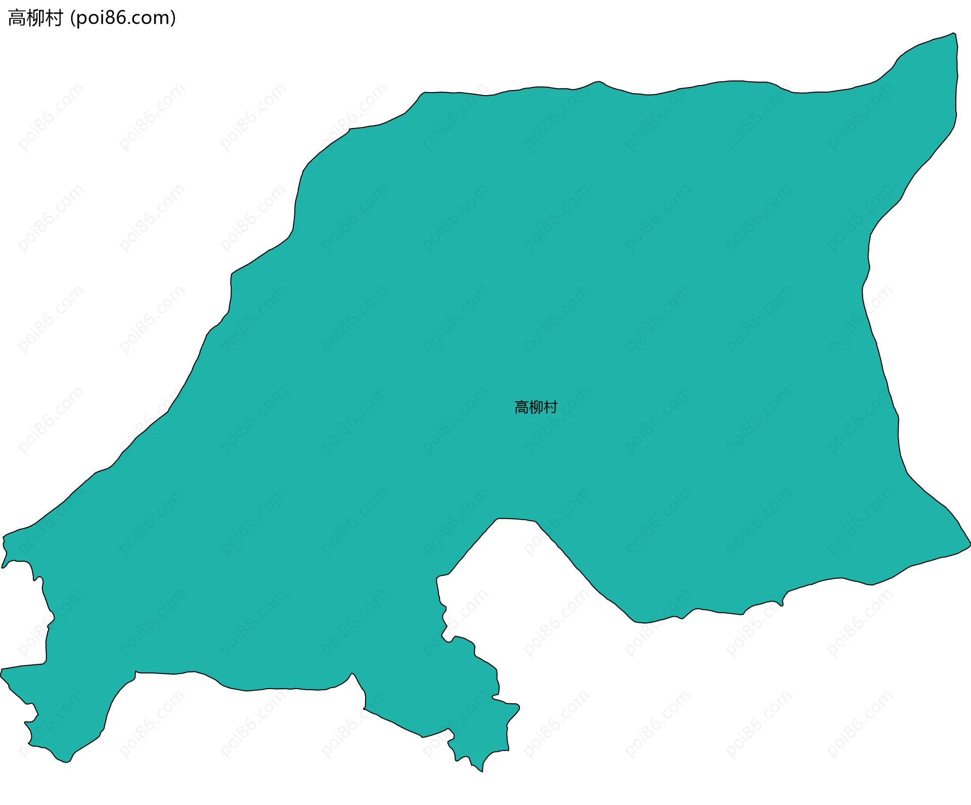高柳村边界地图
