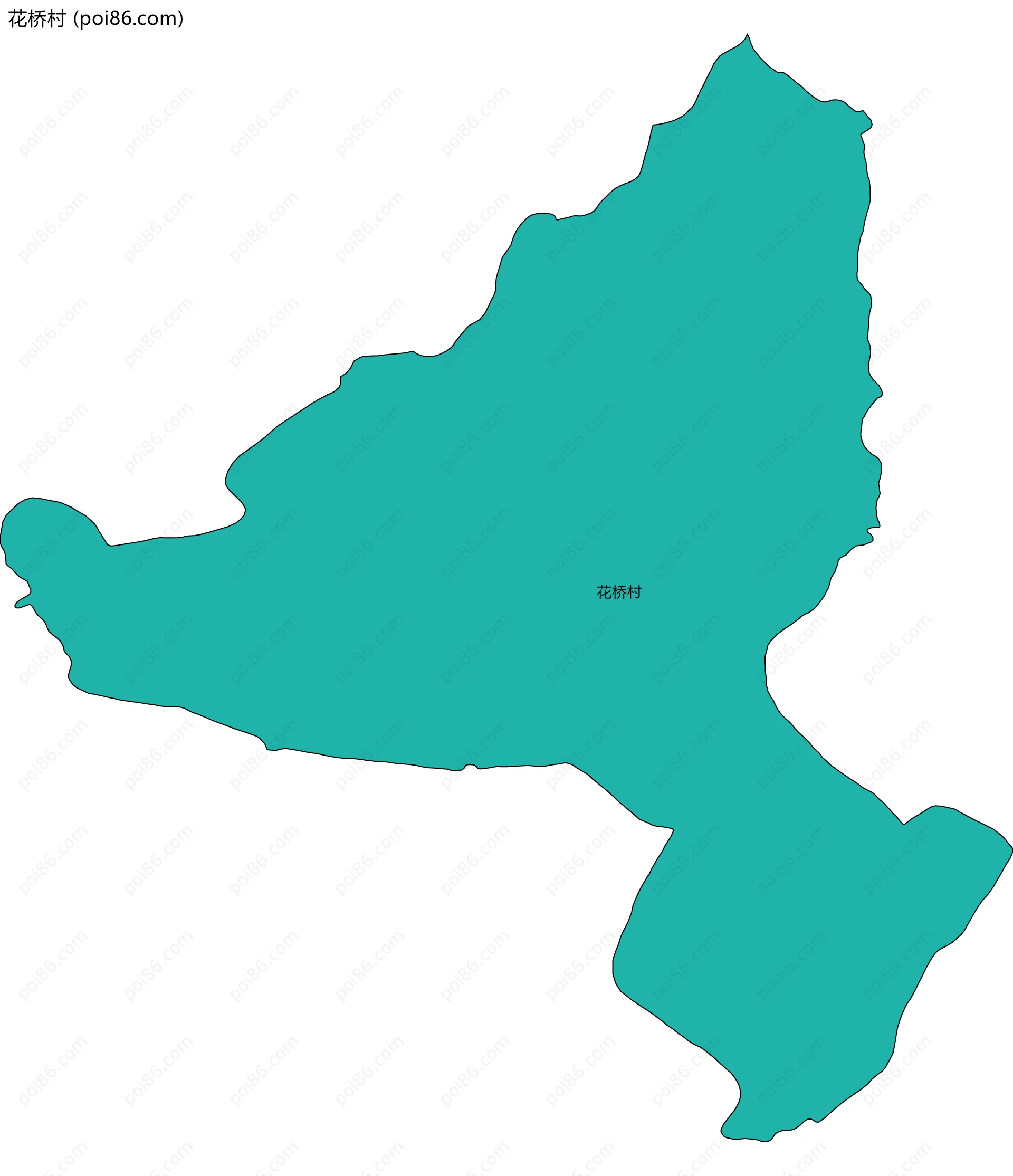 花桥村边界地图