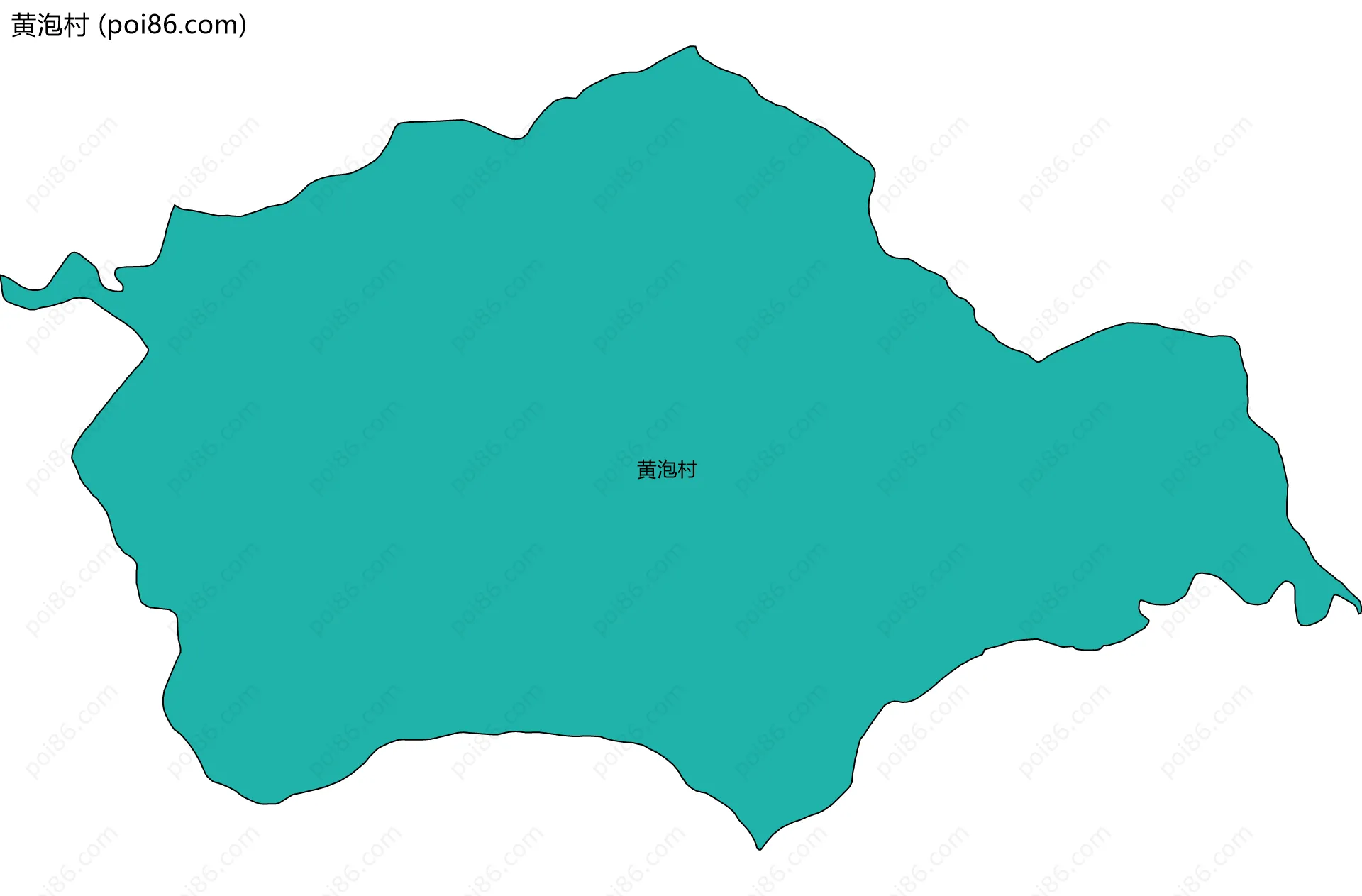 黄泡村边界地图