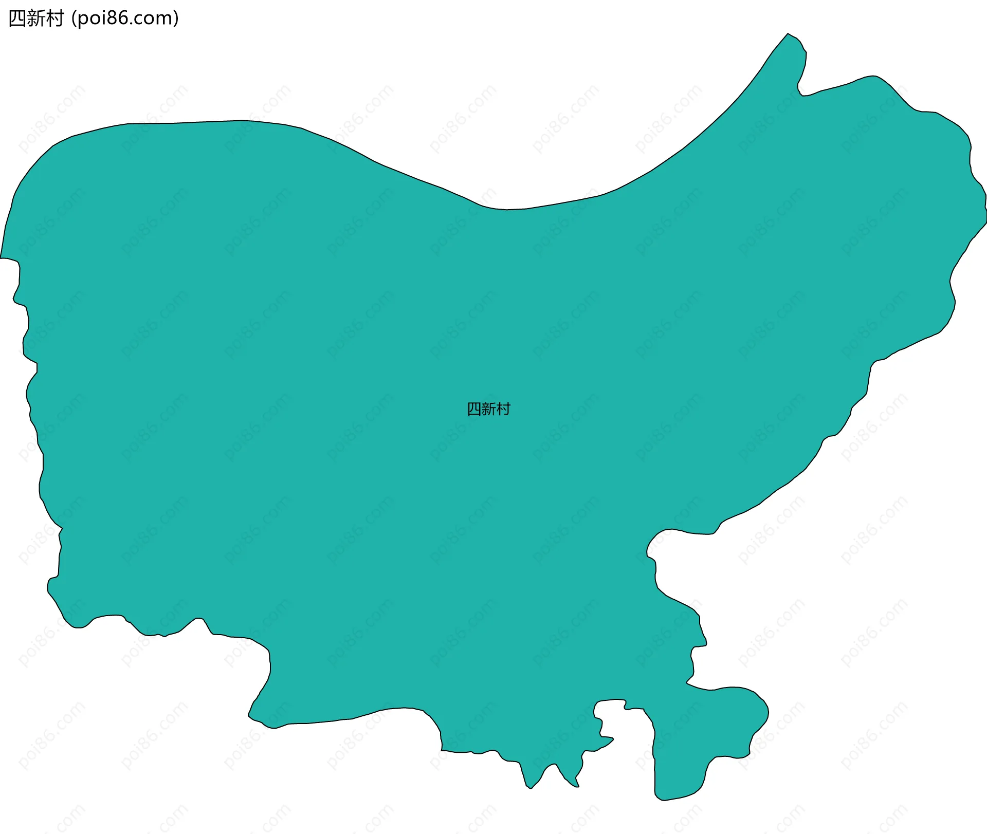 四新村边界地图