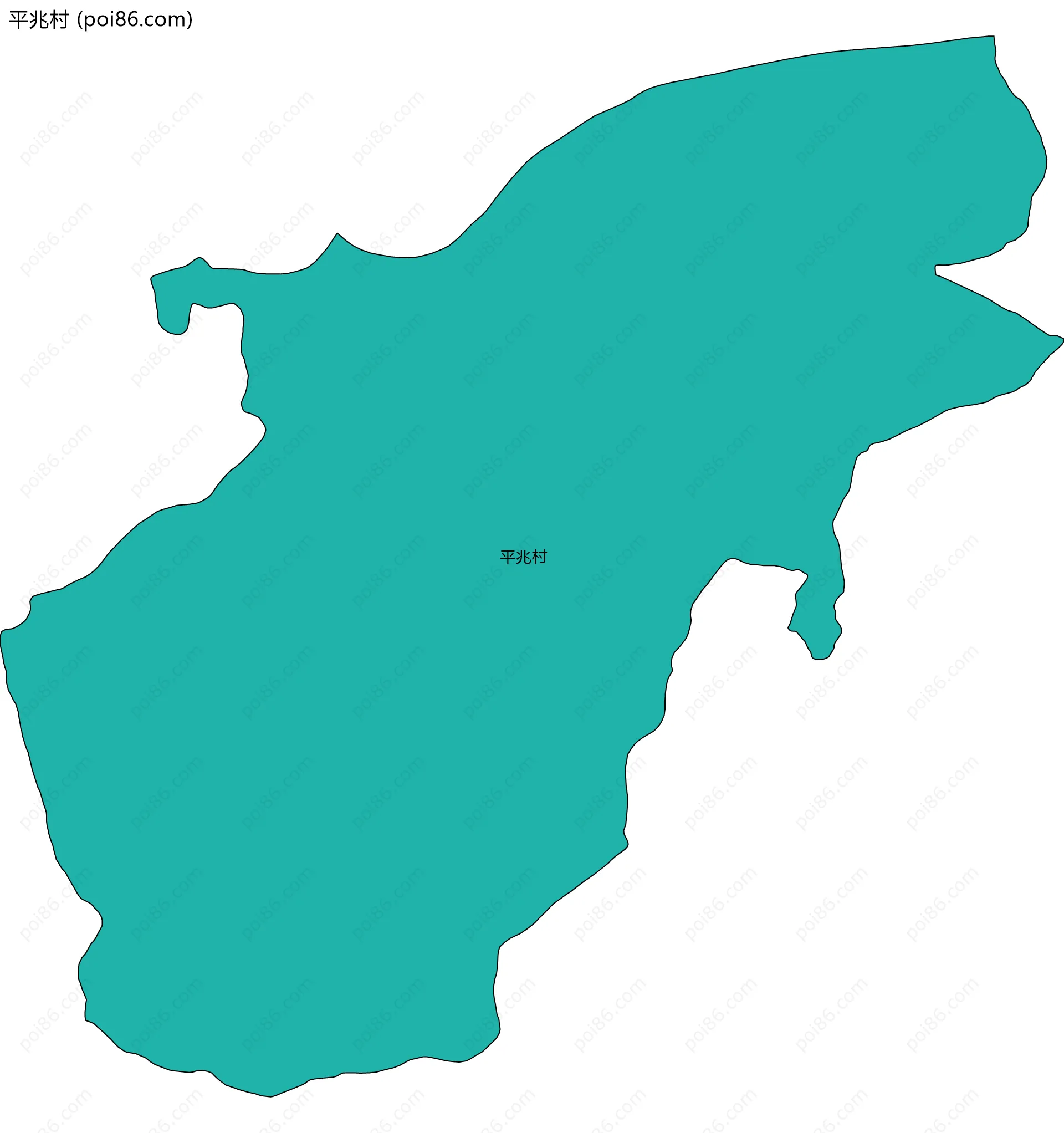 平兆村边界地图