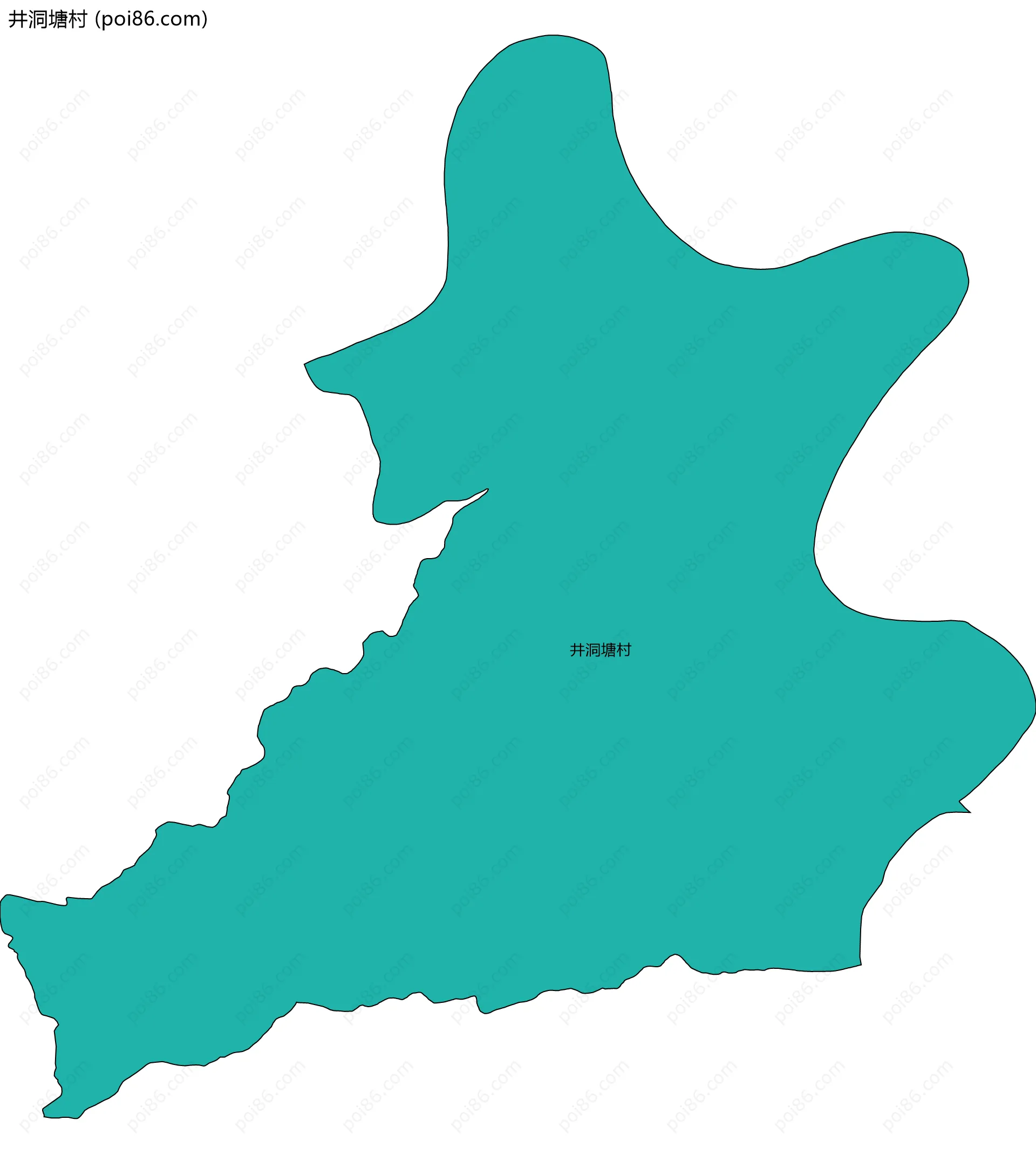 井洞塘村边界地图