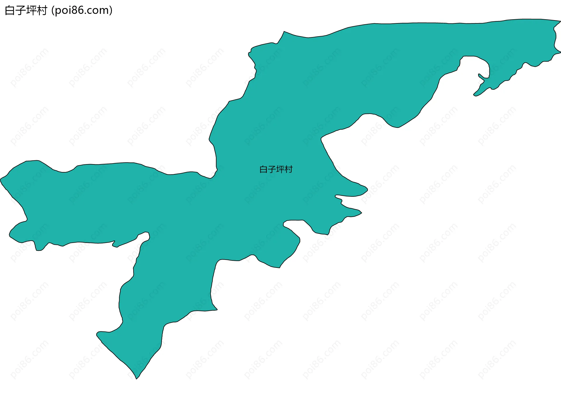 白子坪村边界地图