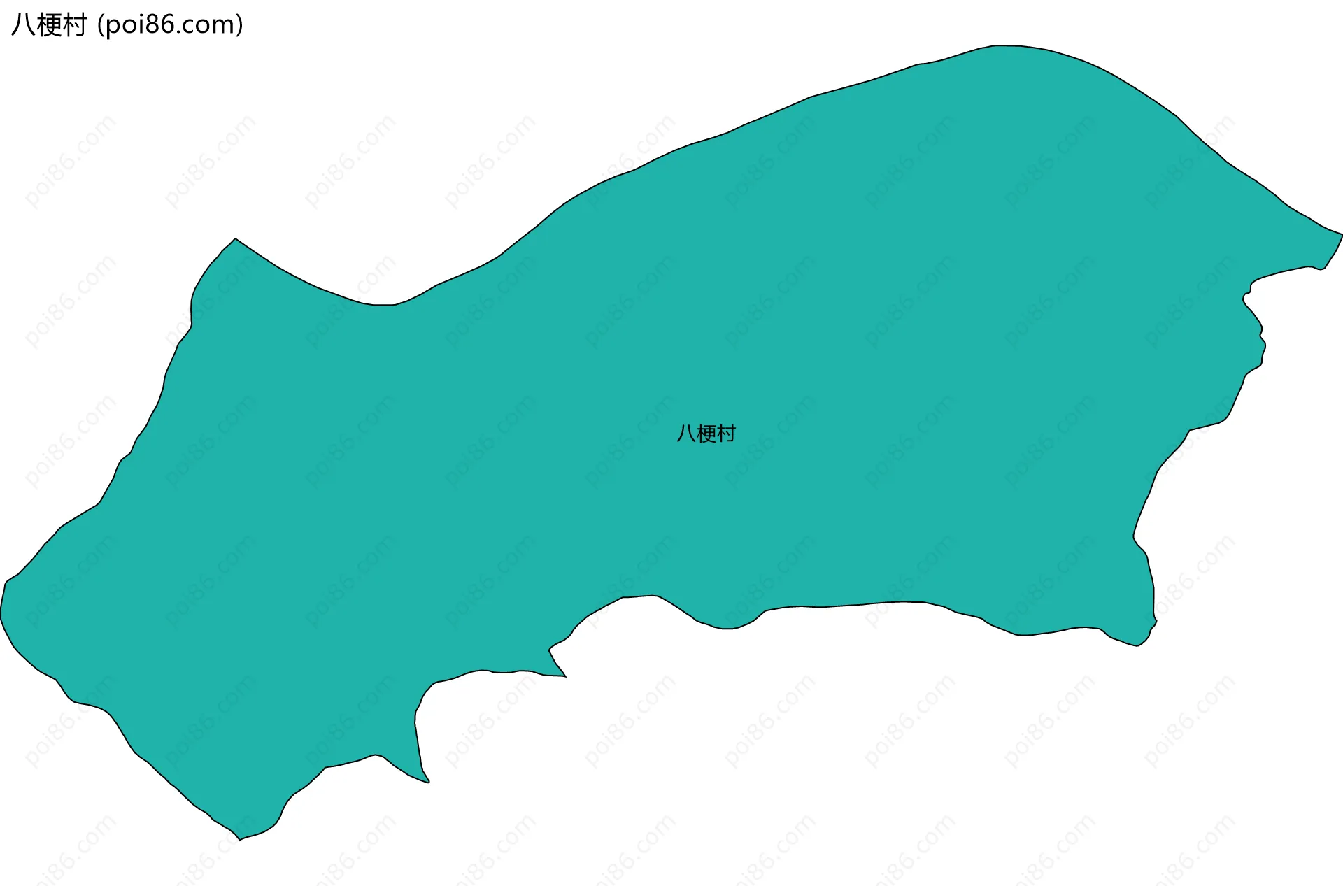 八梗村边界地图