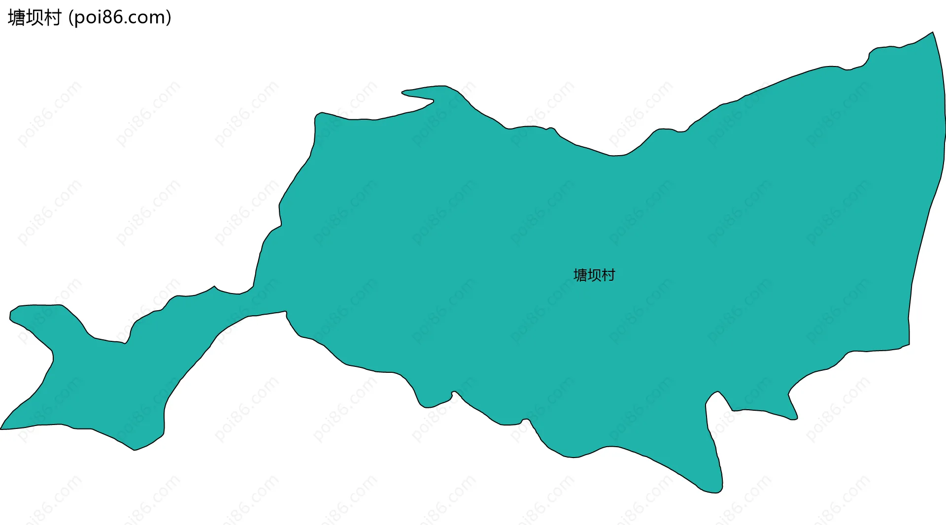 塘坝村边界地图