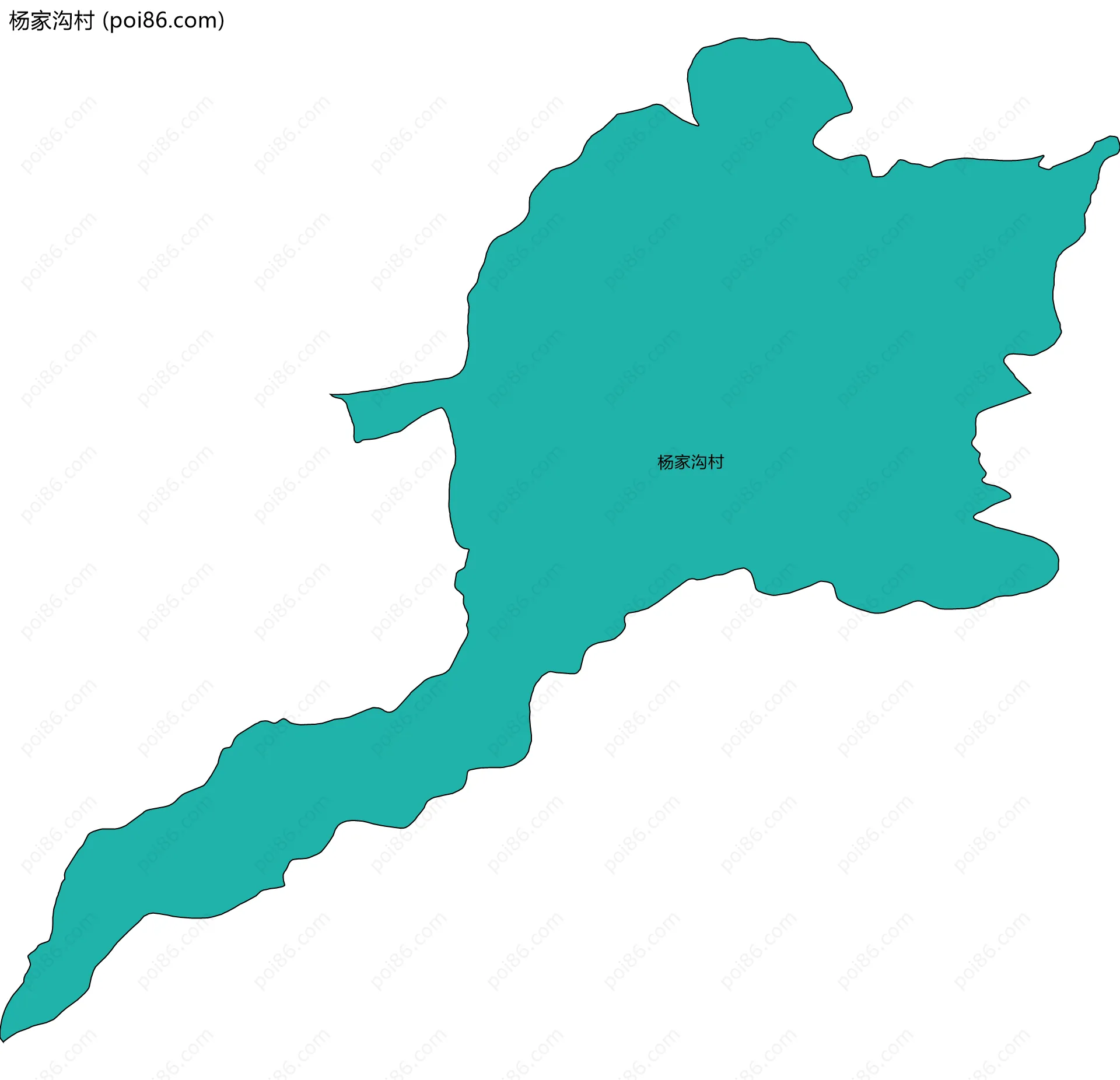 杨家沟村边界地图