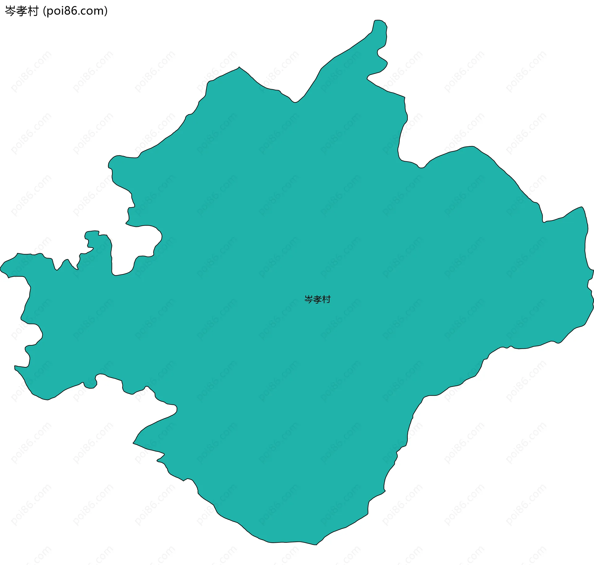 岑孝村边界地图