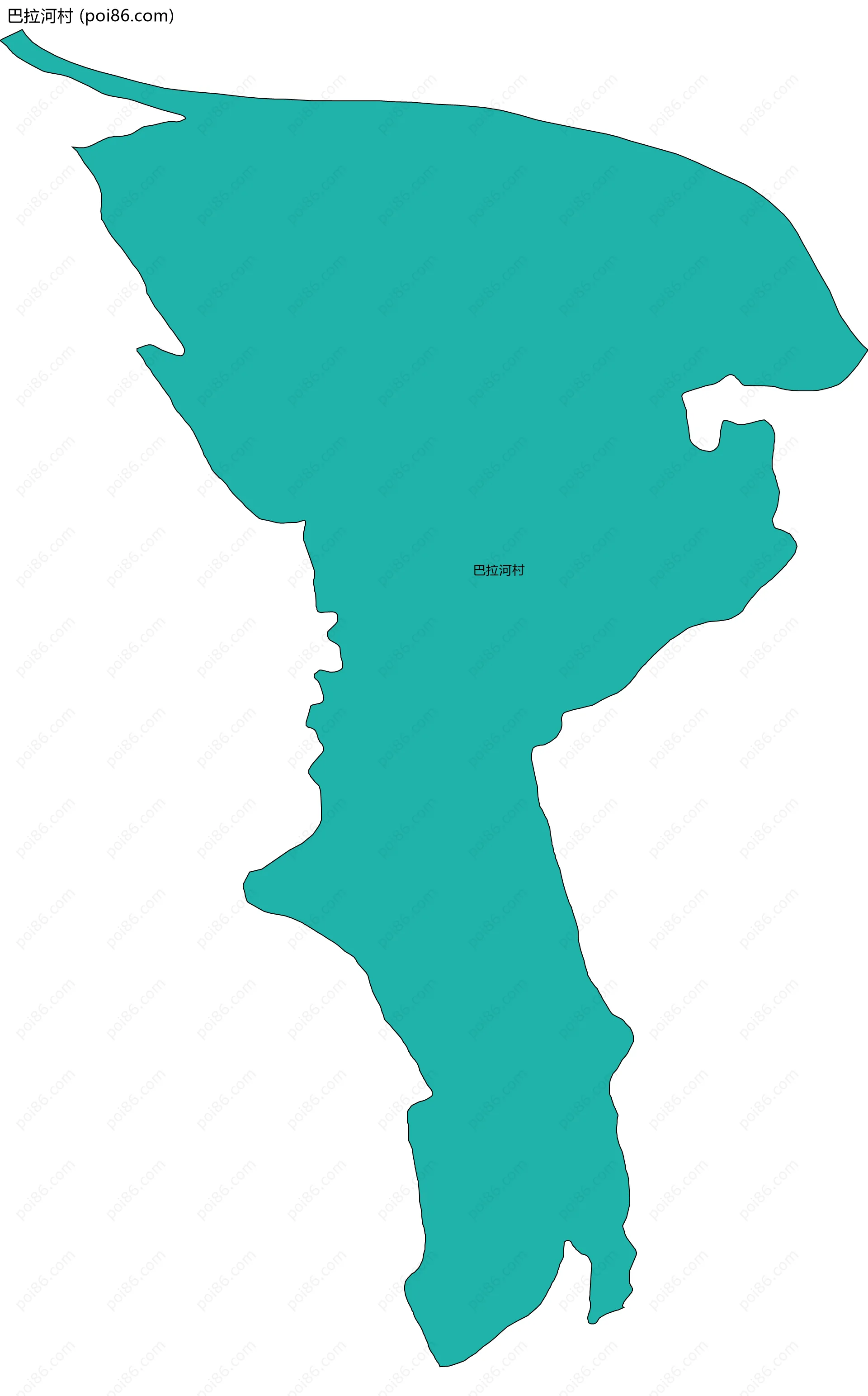 巴拉河村边界地图