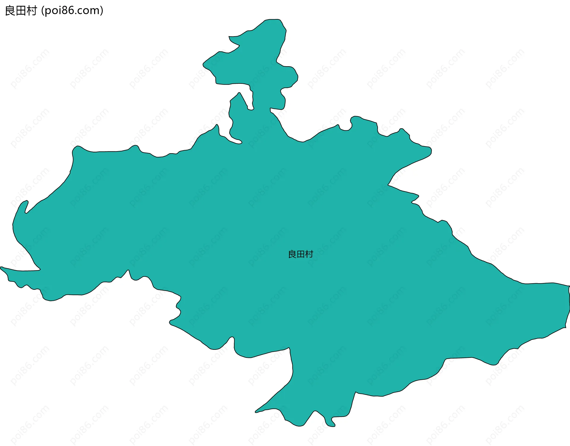 良田村边界地图