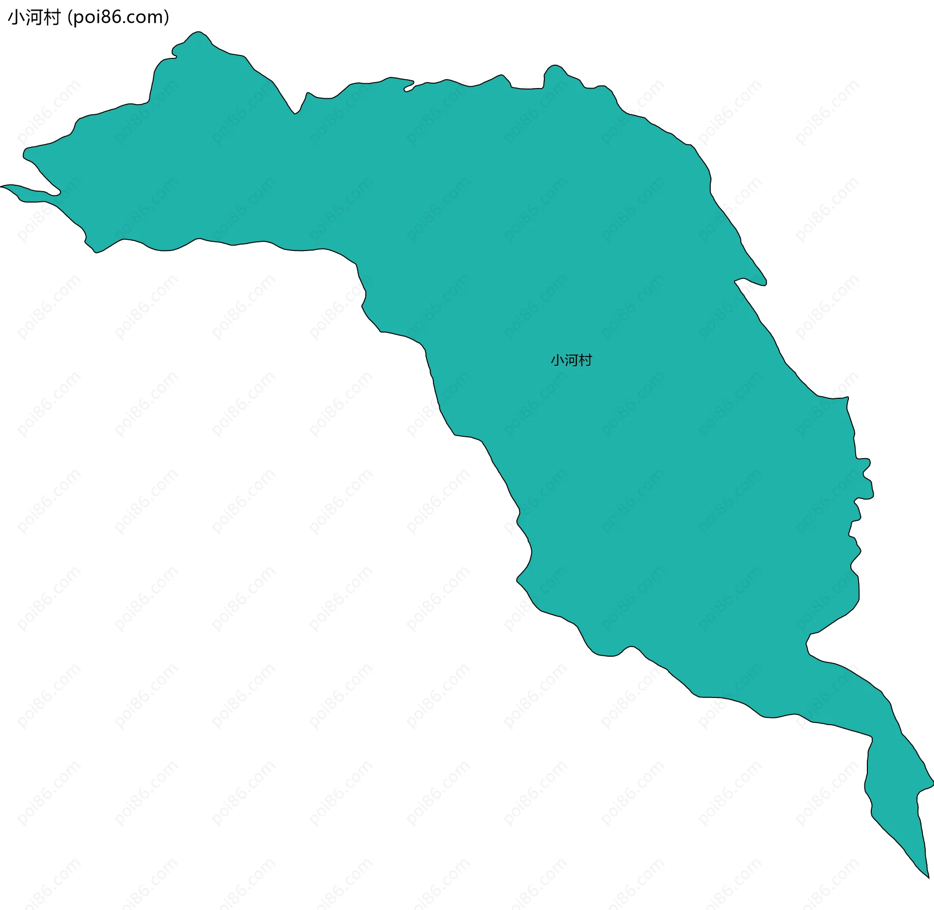 小河村边界地图