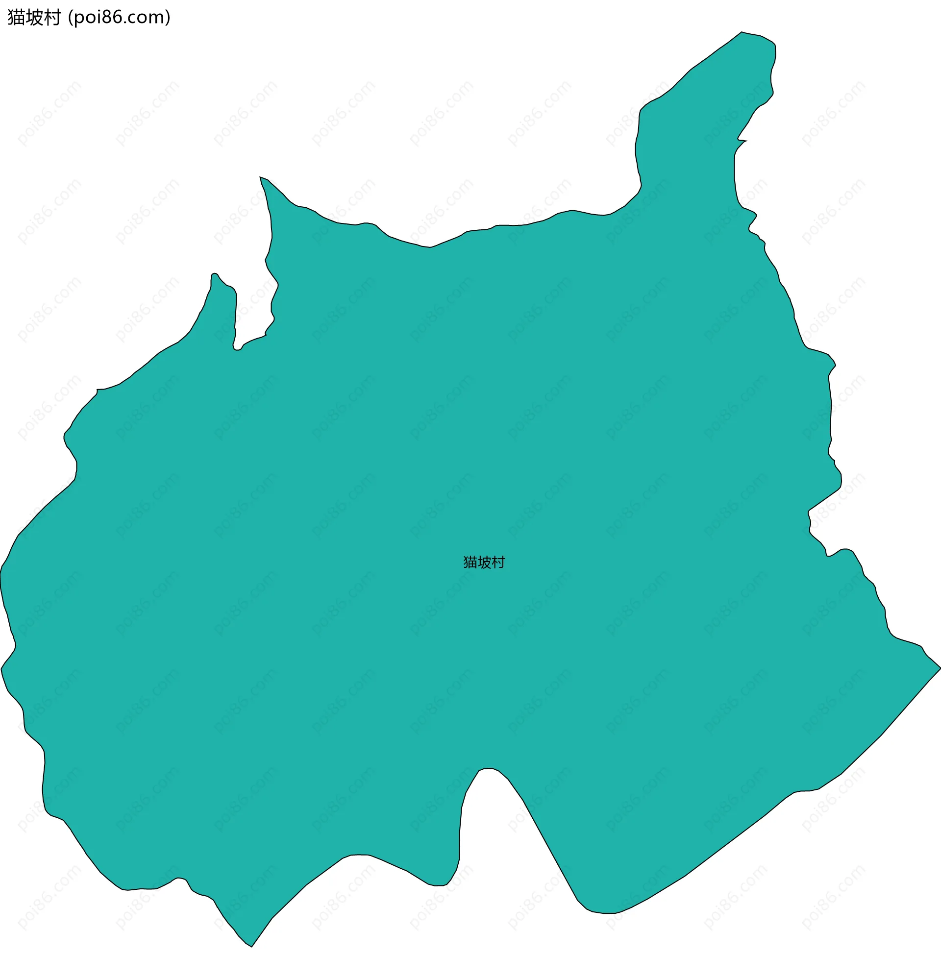 猫坡村边界地图