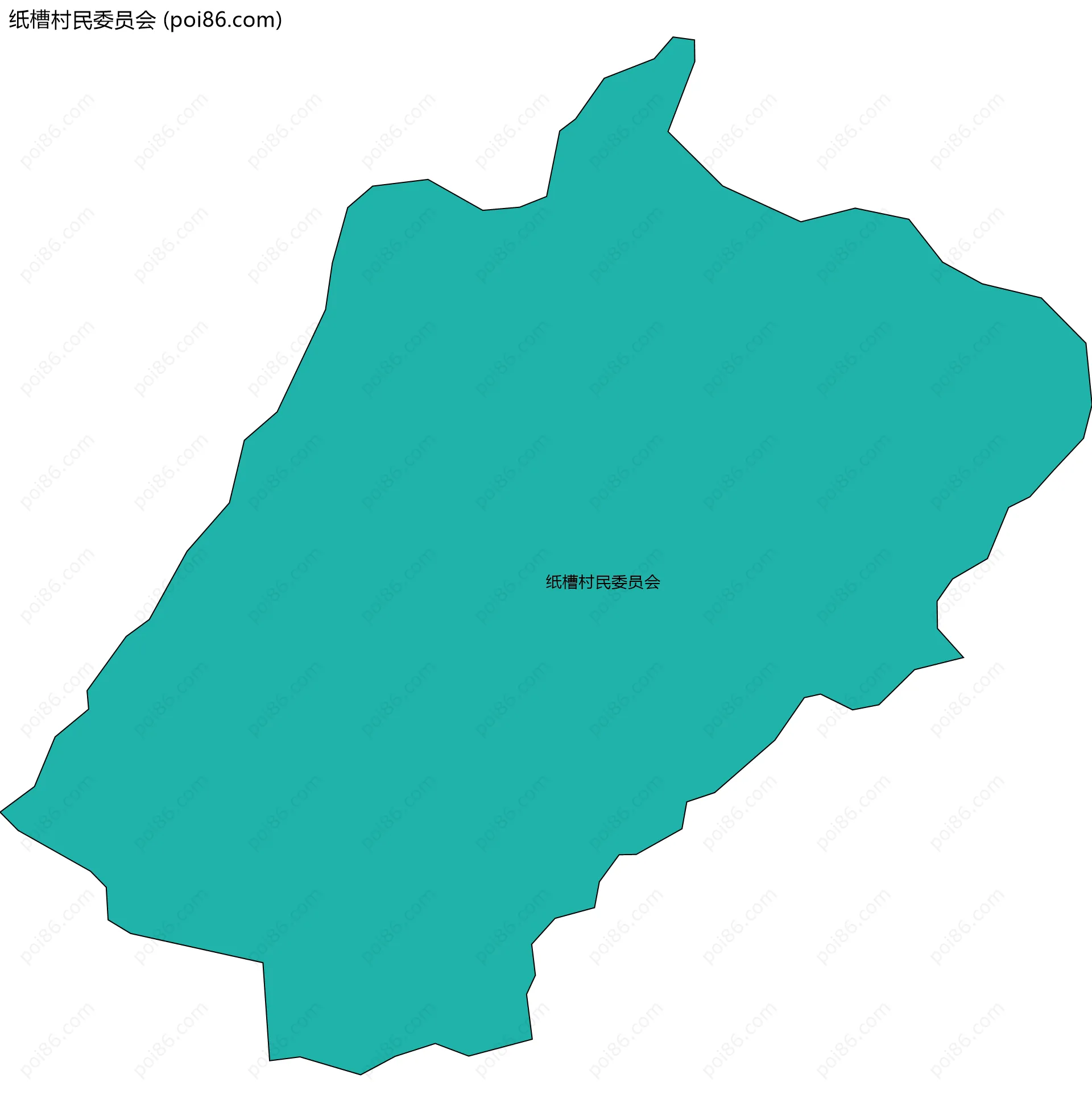 纸槽村民委员会边界地图