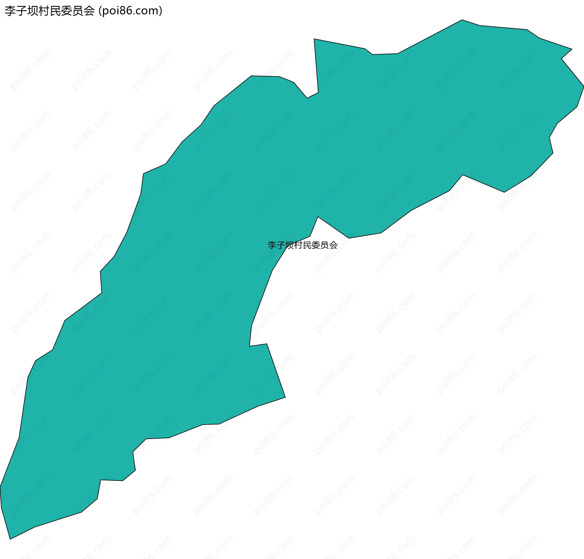 李子坝村民委员会边界地图