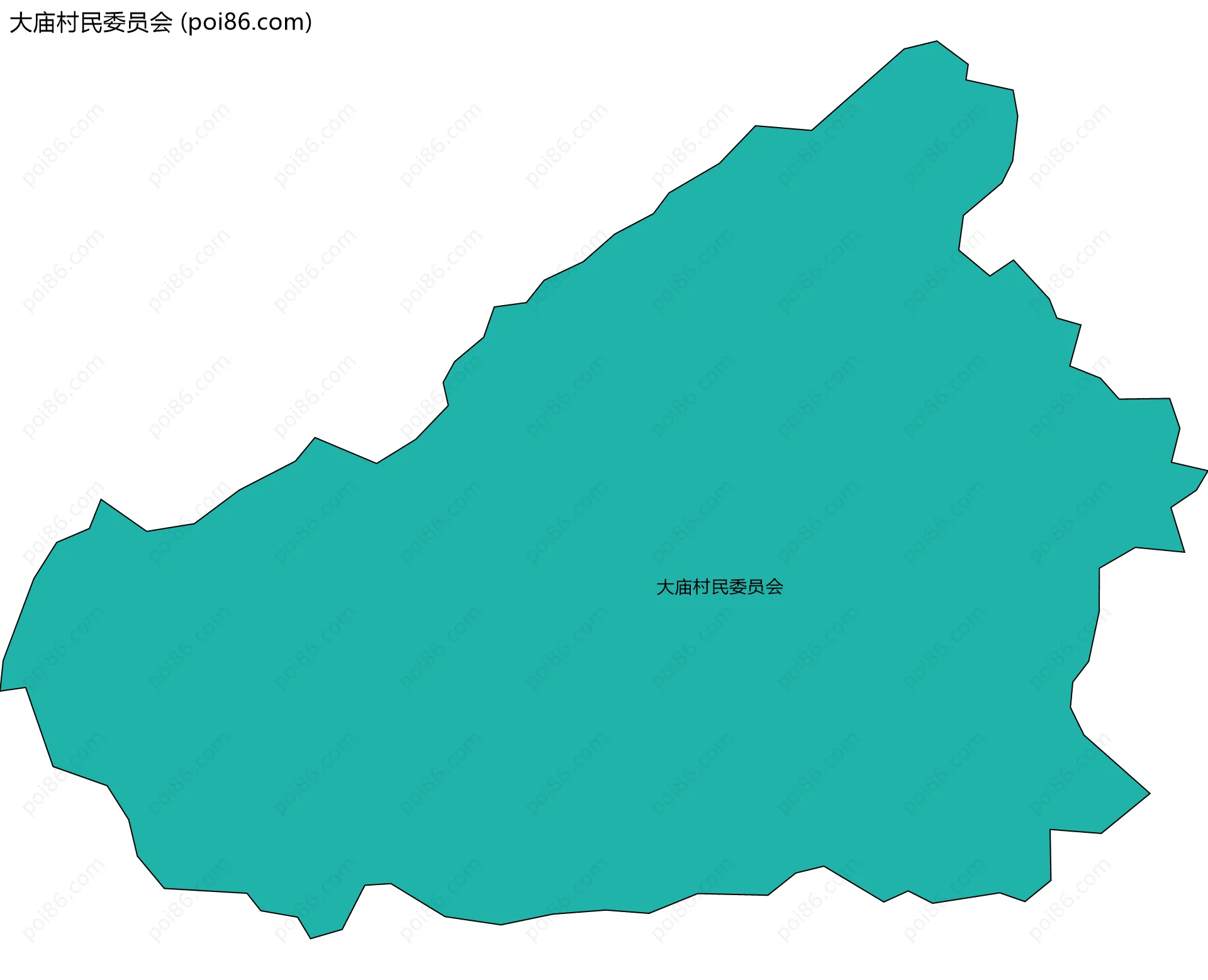 大庙村民委员会边界地图
