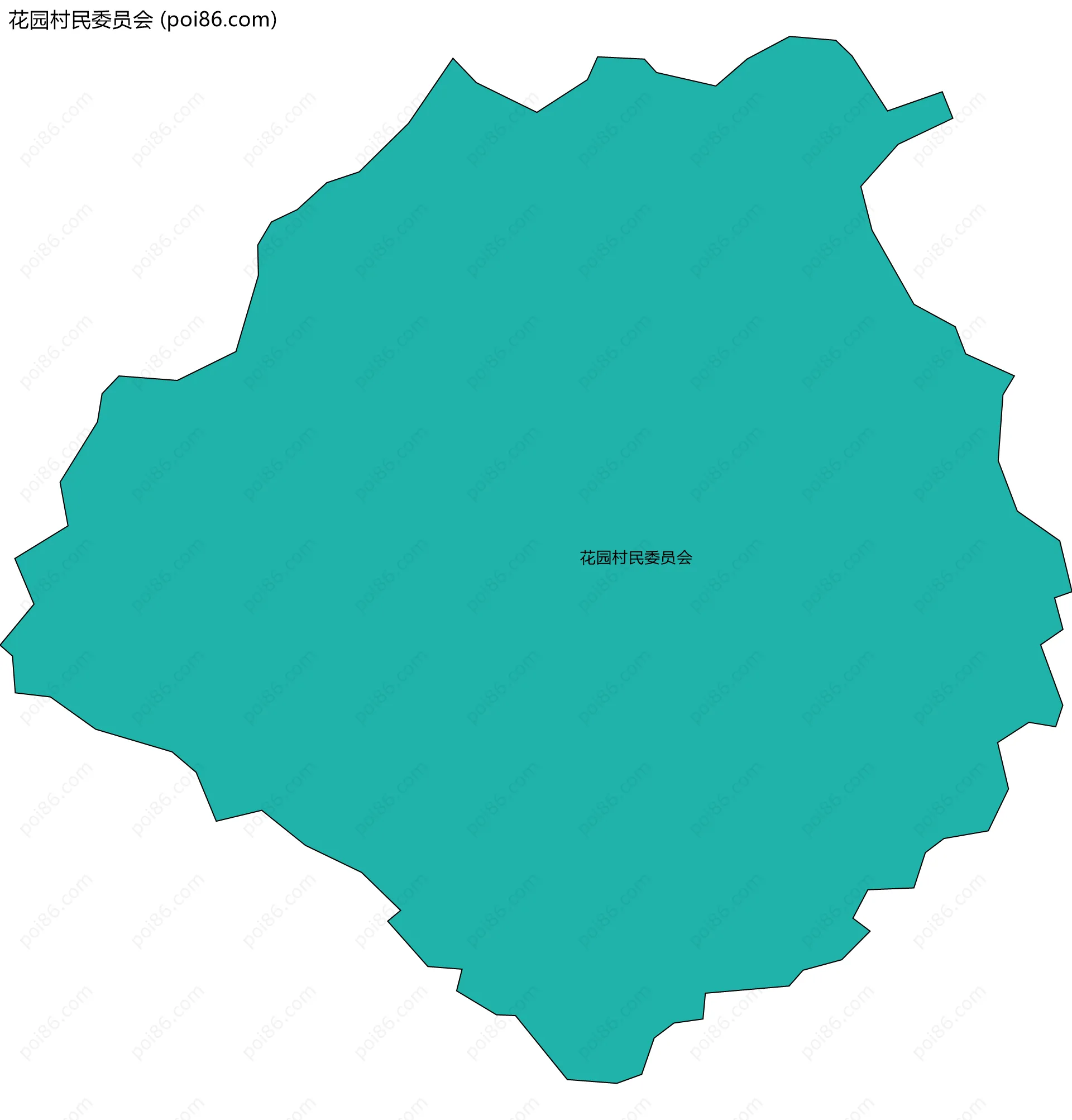 花园村民委员会边界地图