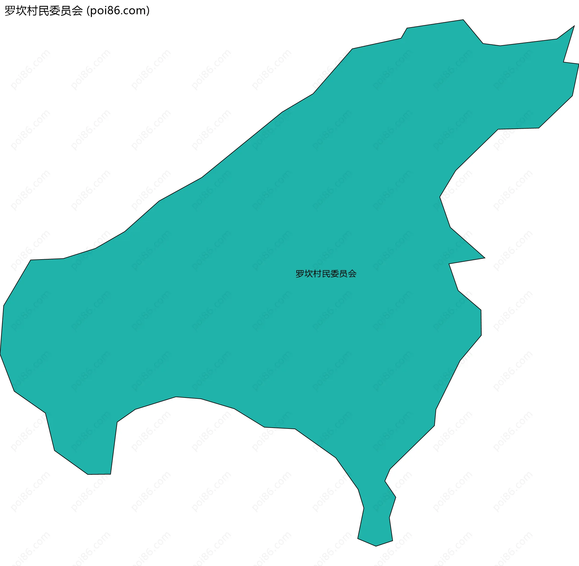 罗坎村民委员会边界地图