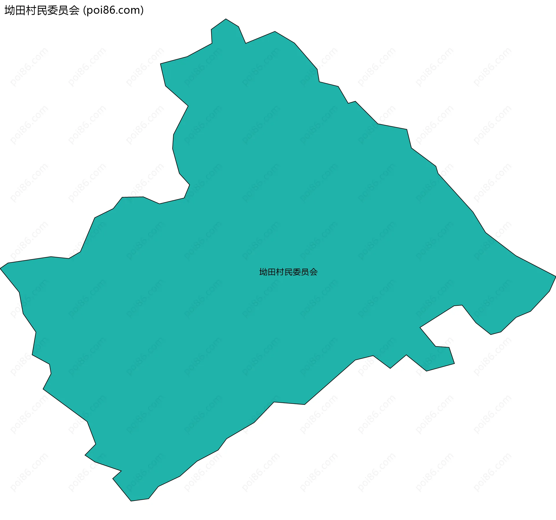 坳田村民委员会边界地图