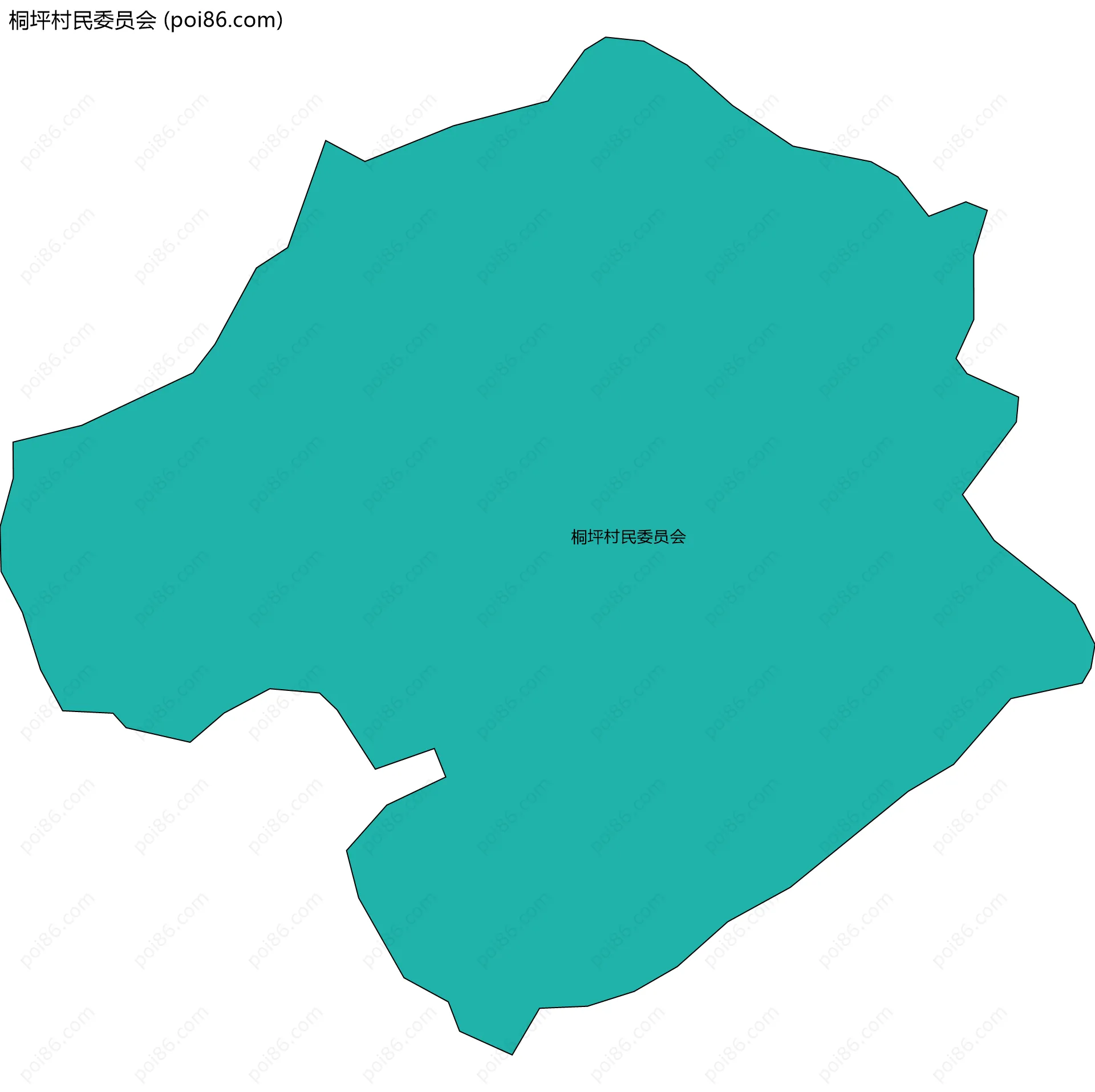 桐坪村民委员会边界地图