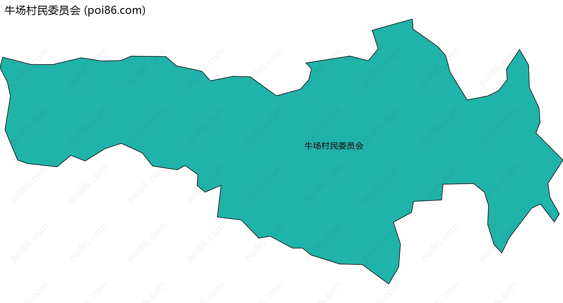 牛场村民委员会边界地图