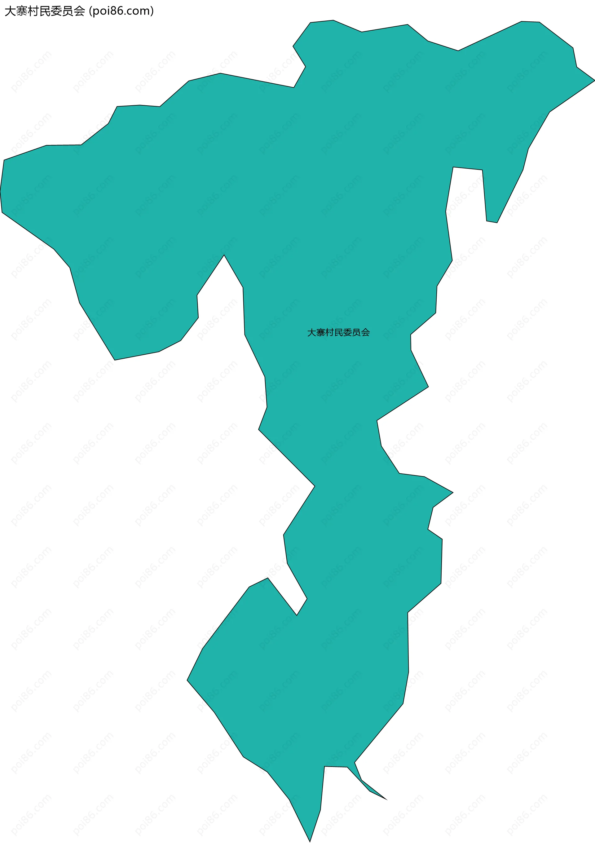 大寨村民委员会边界地图