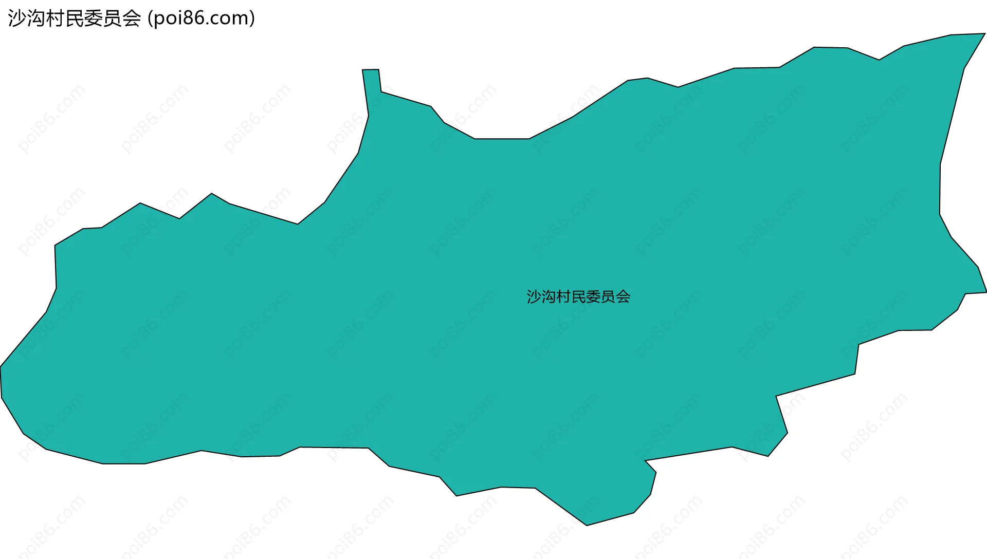 沙沟村民委员会边界地图