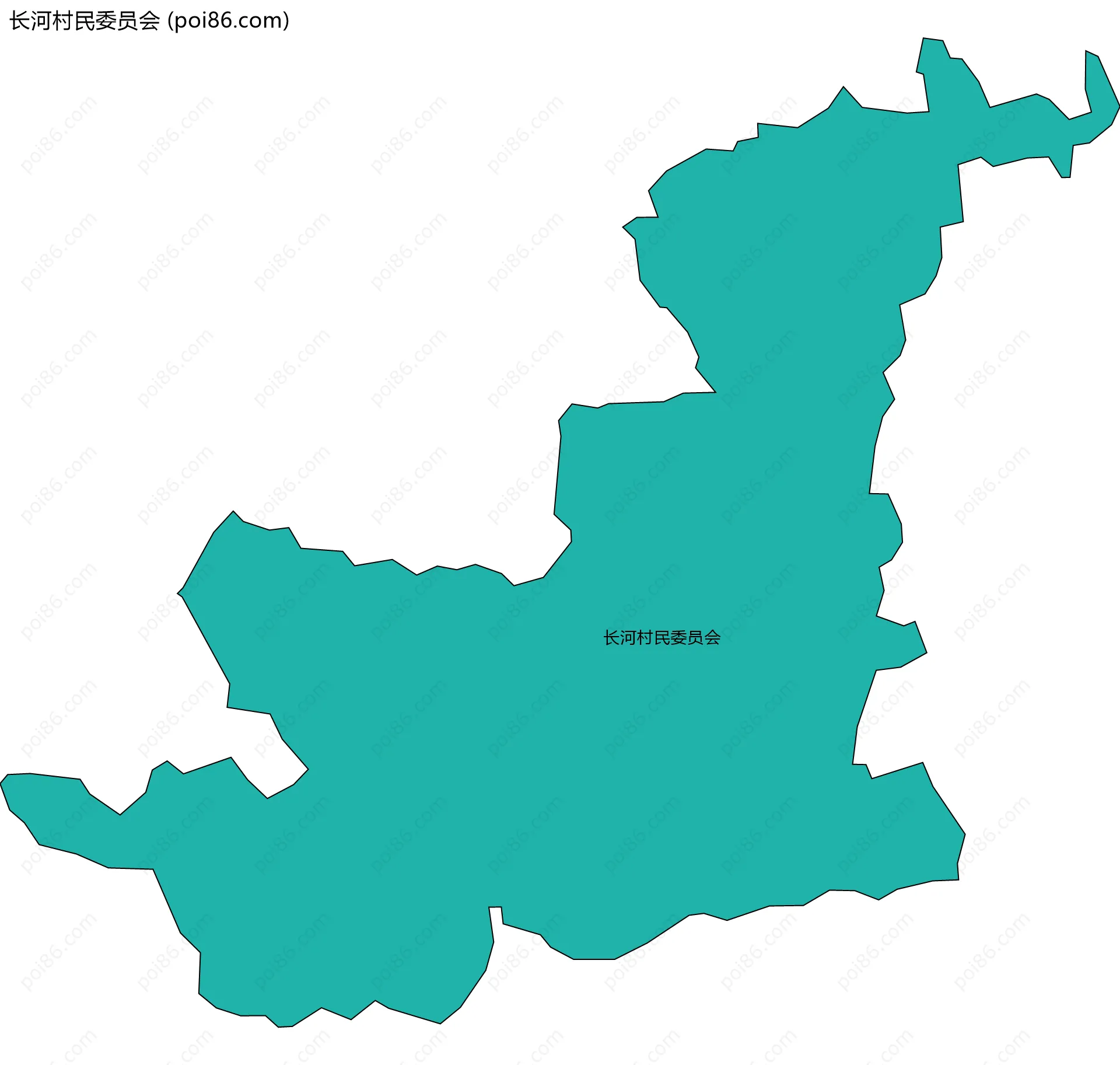 长河村民委员会边界地图