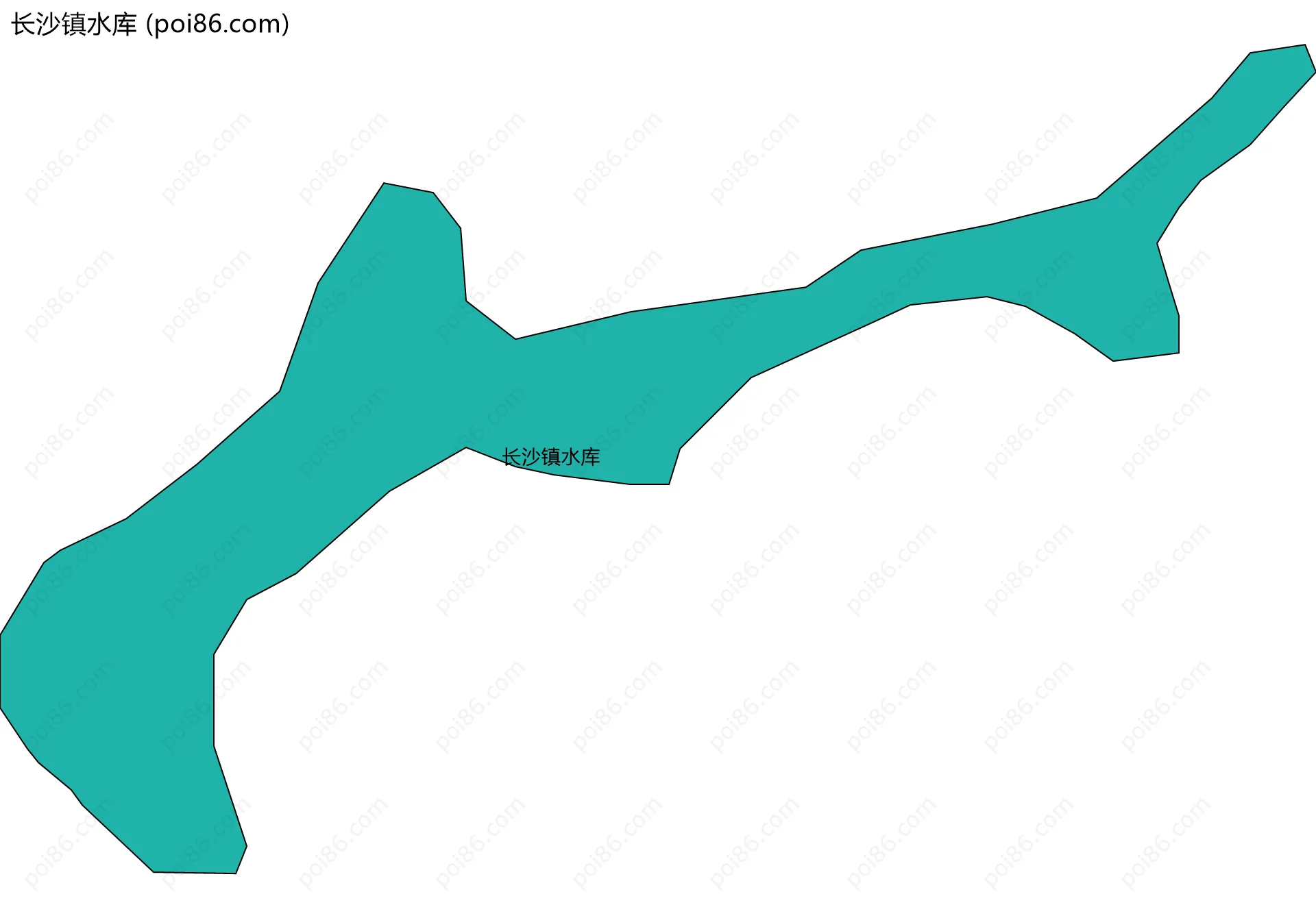 长沙镇水库边界地图