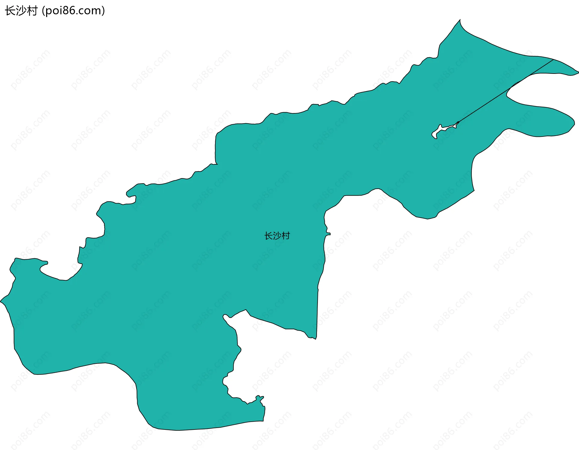 长沙村边界地图