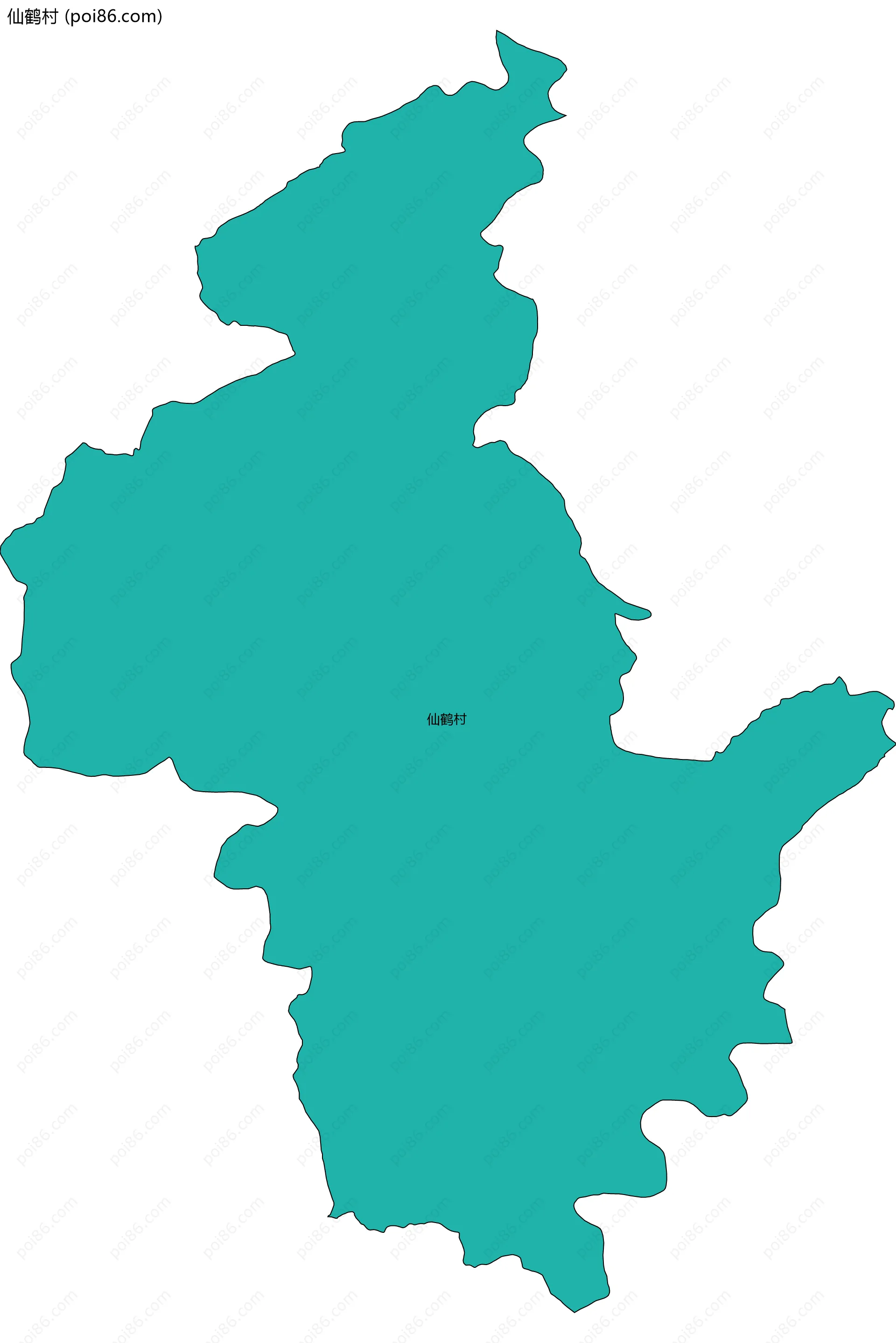 仙鹤村边界地图