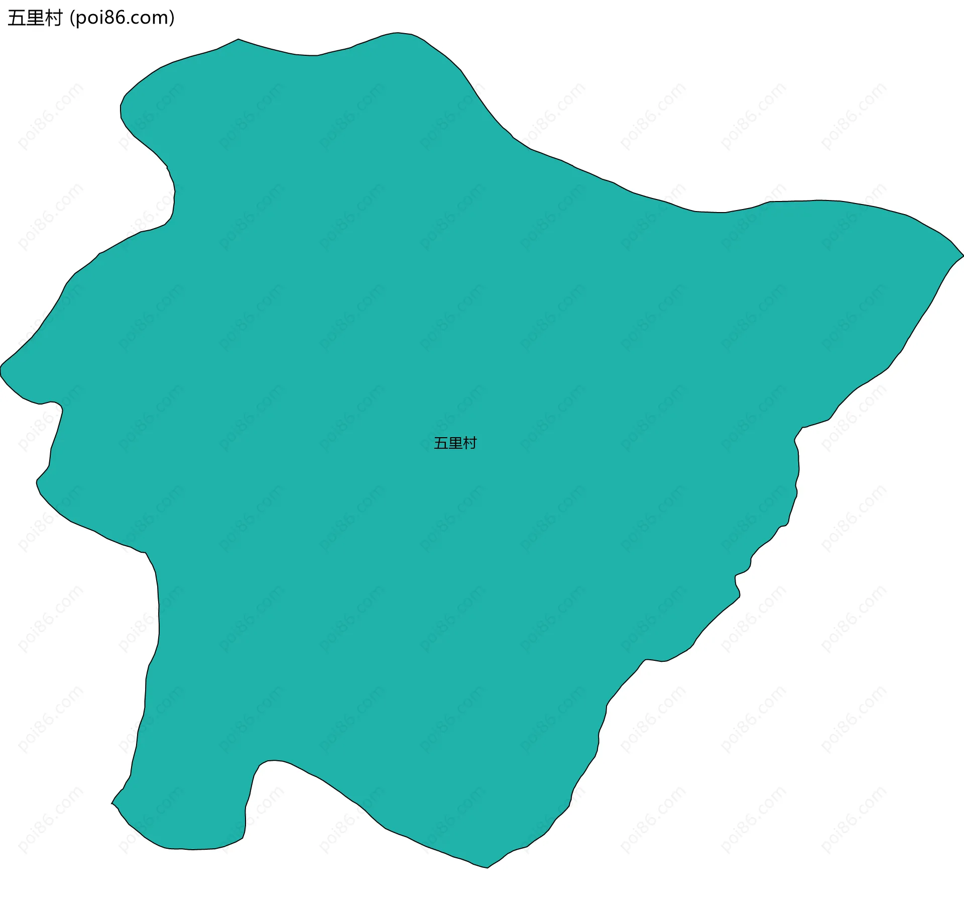 五里村边界地图