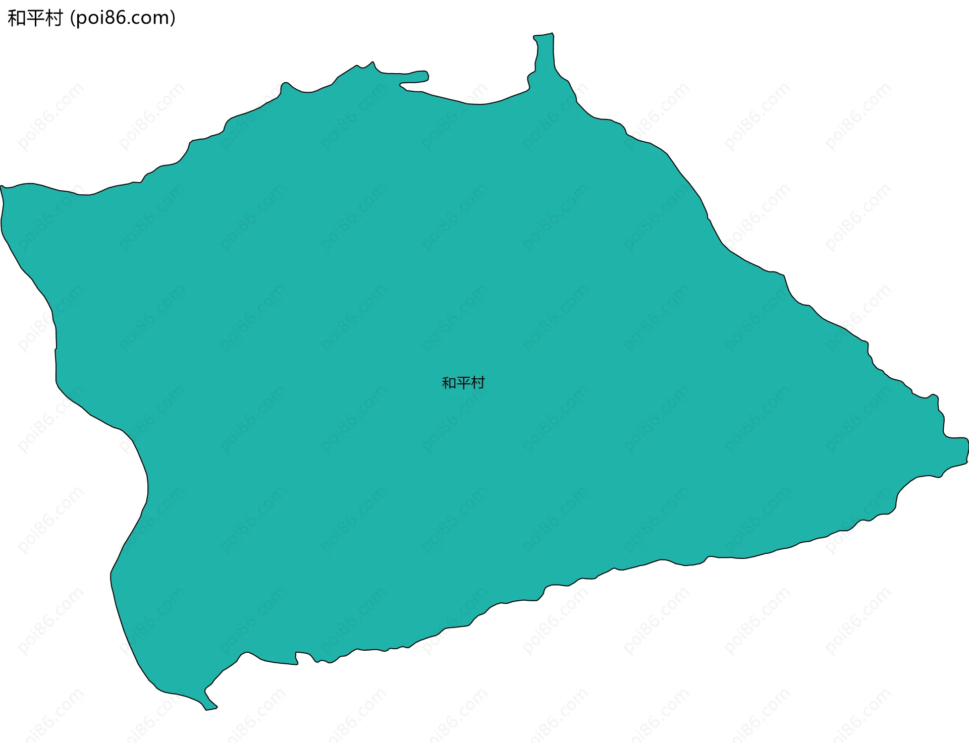 和平村边界地图