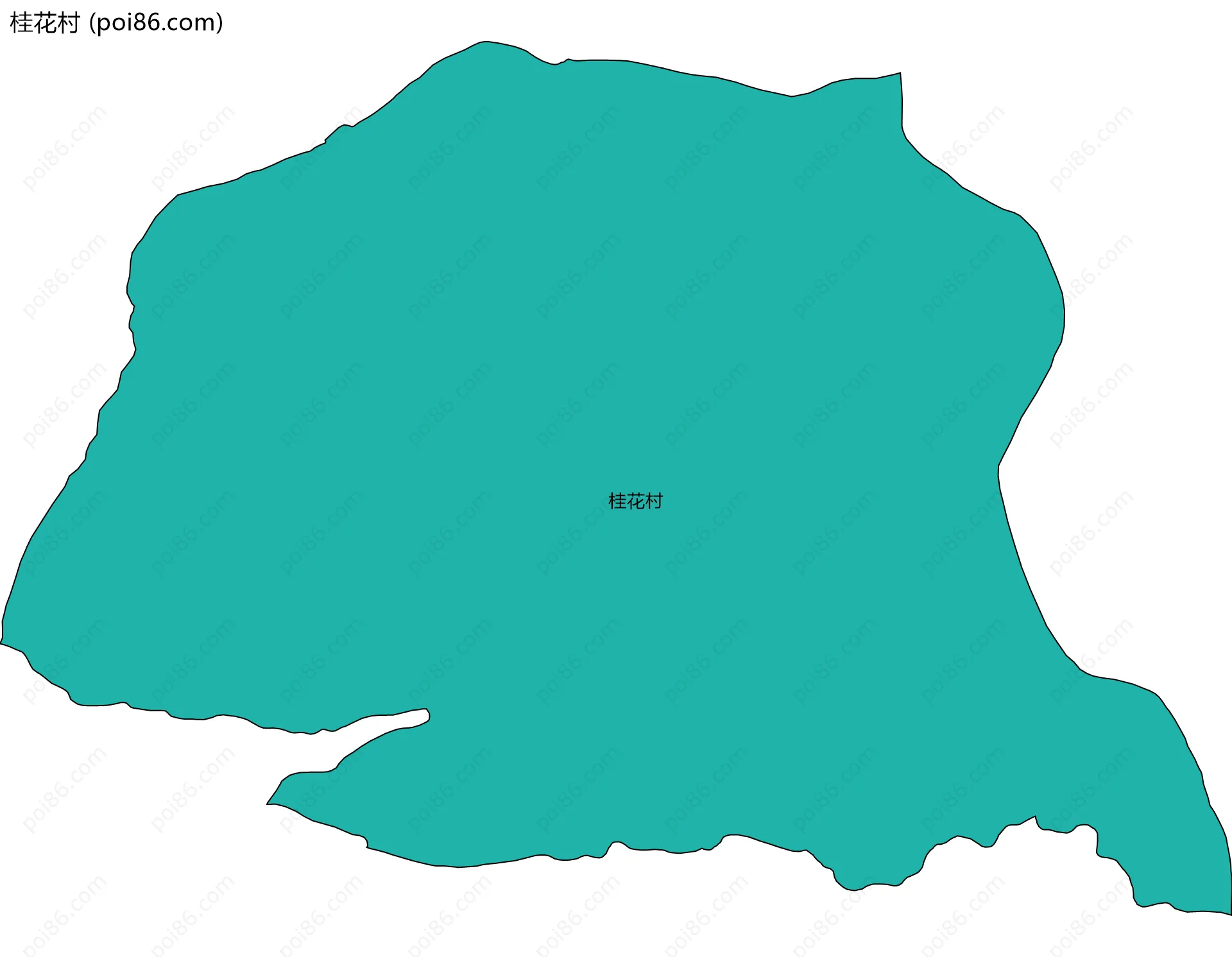 桂花村边界地图