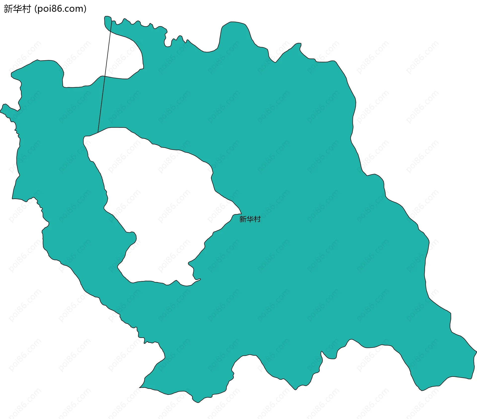 新华村边界地图