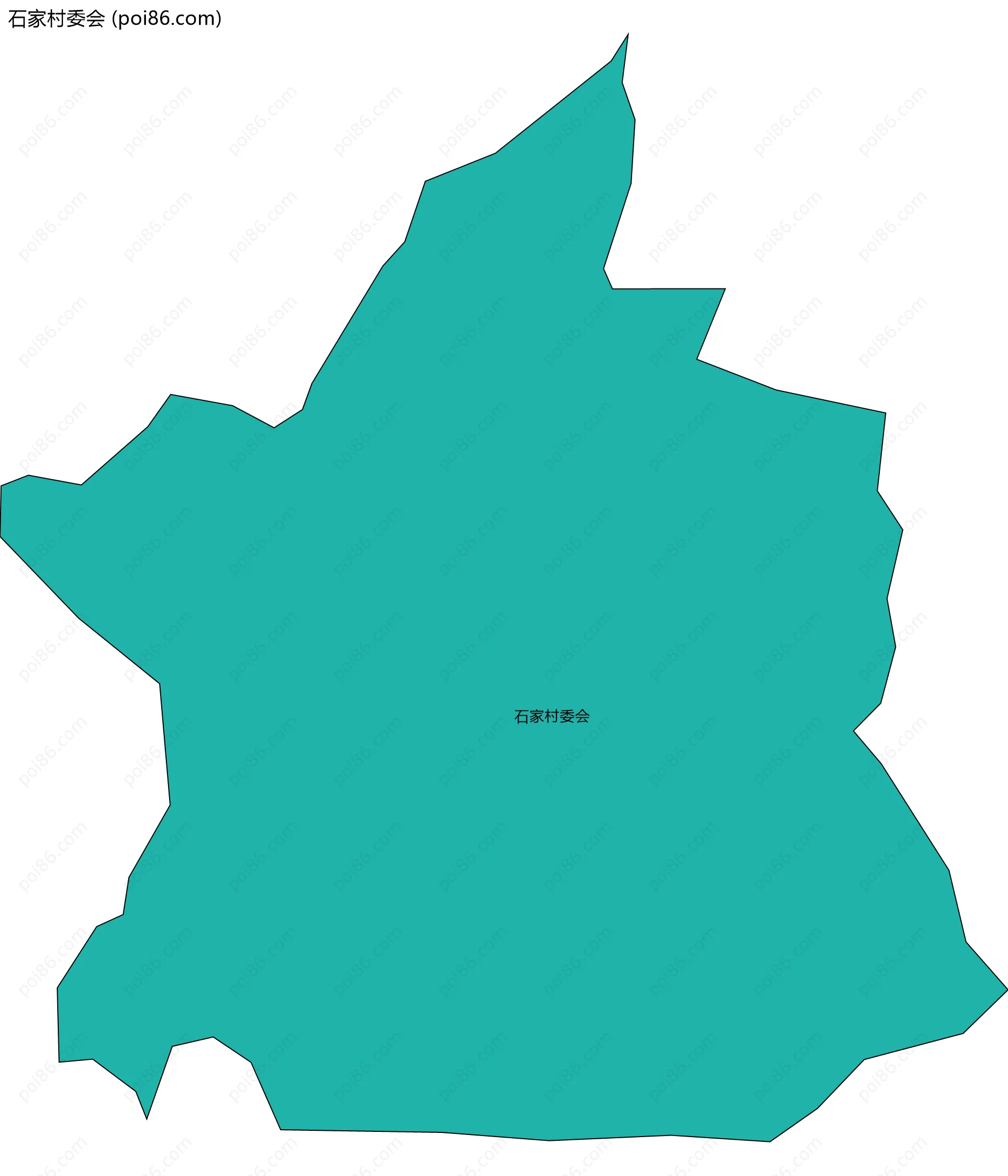 石家村委会边界地图