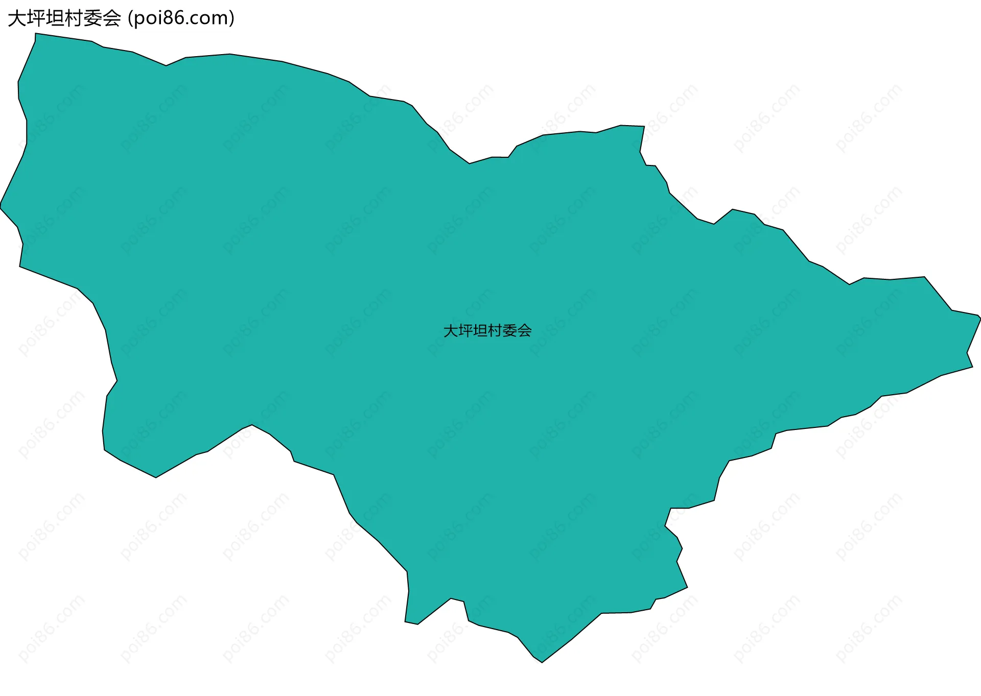 大坪坦村委会边界地图