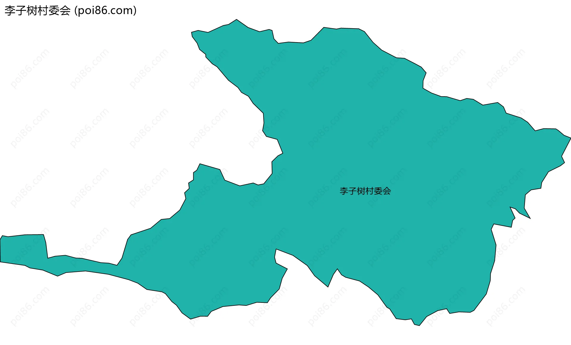 李子树村委会边界地图