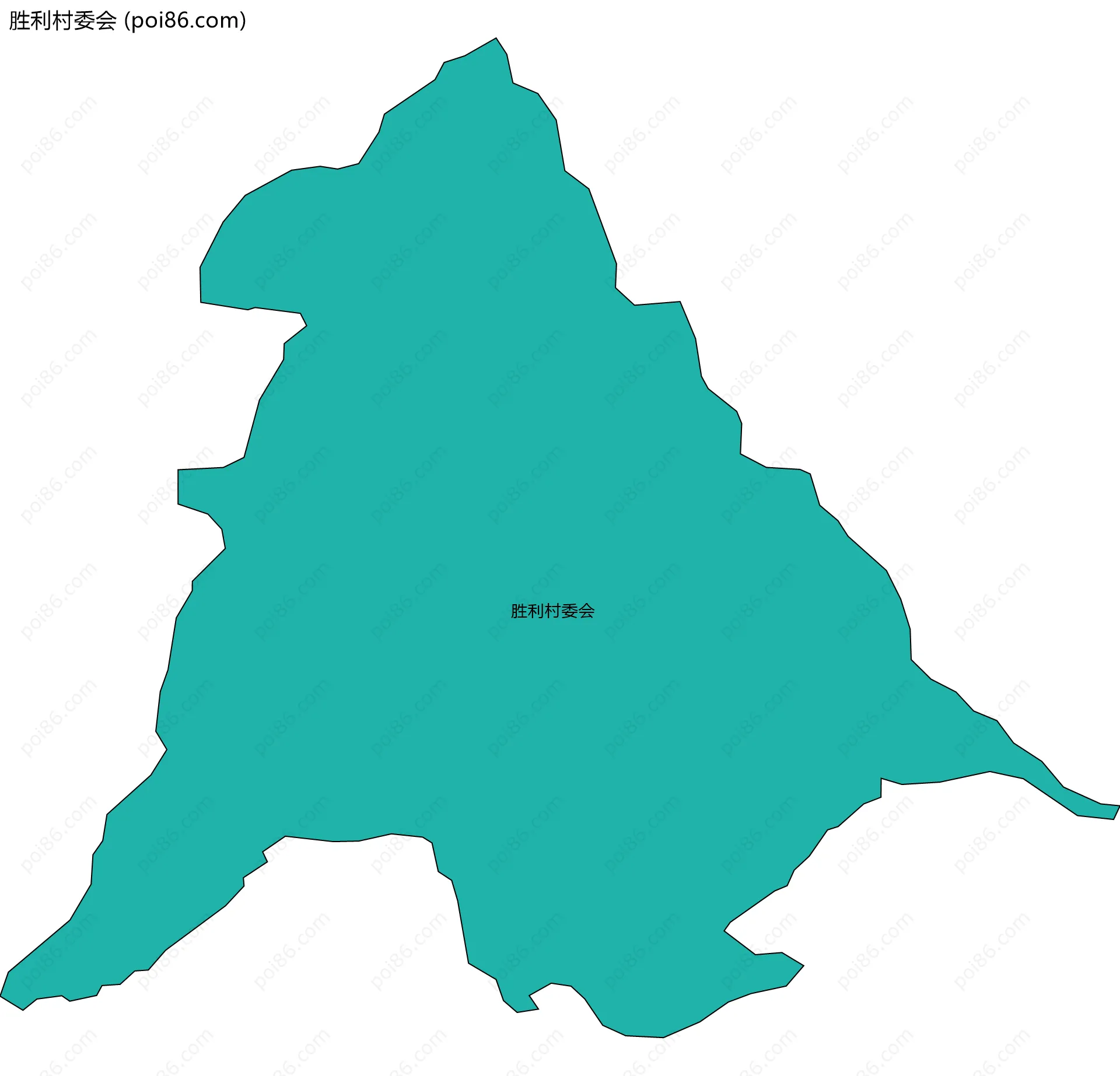 胜利村委会边界地图