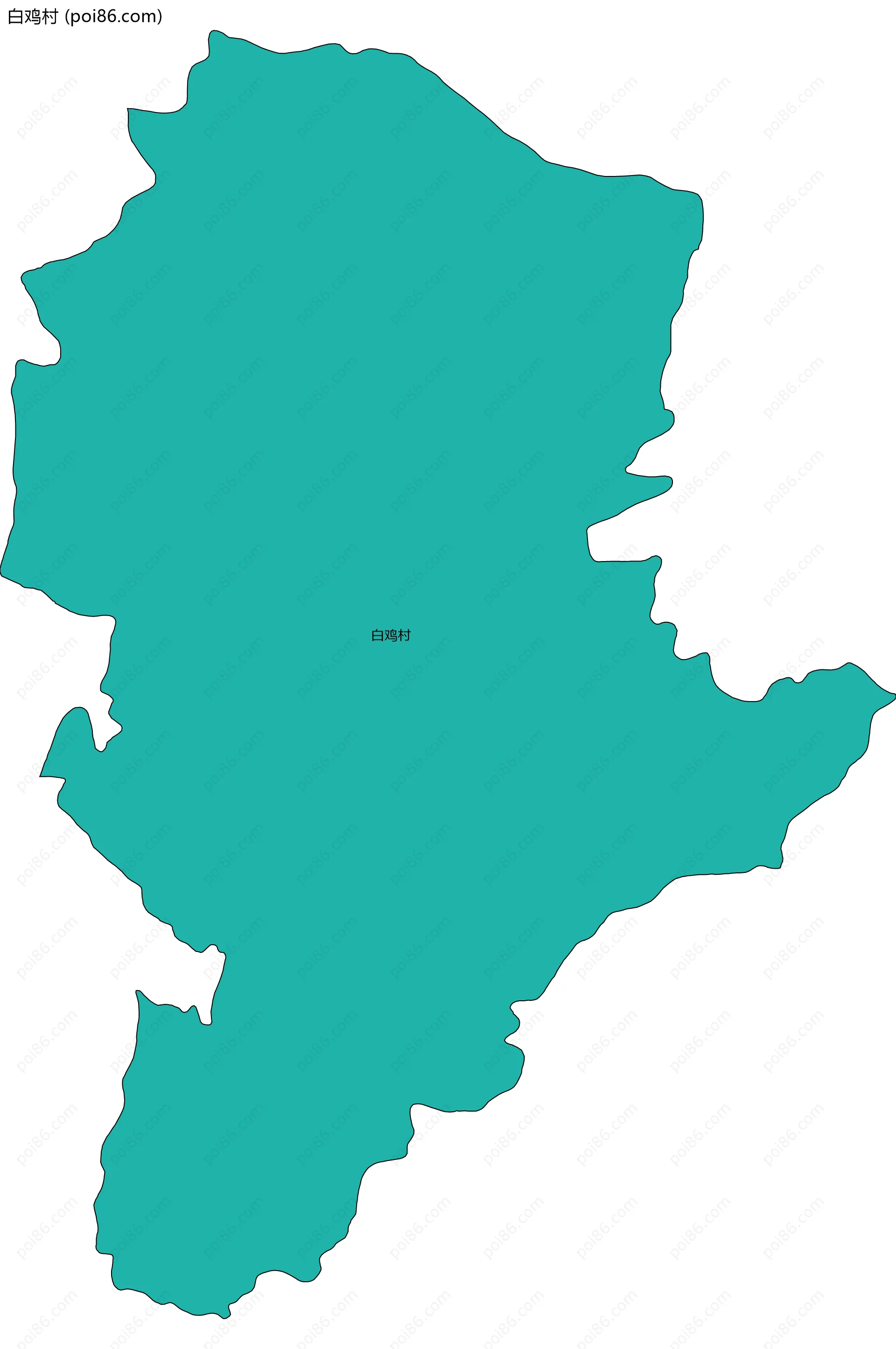 白鸡村边界地图