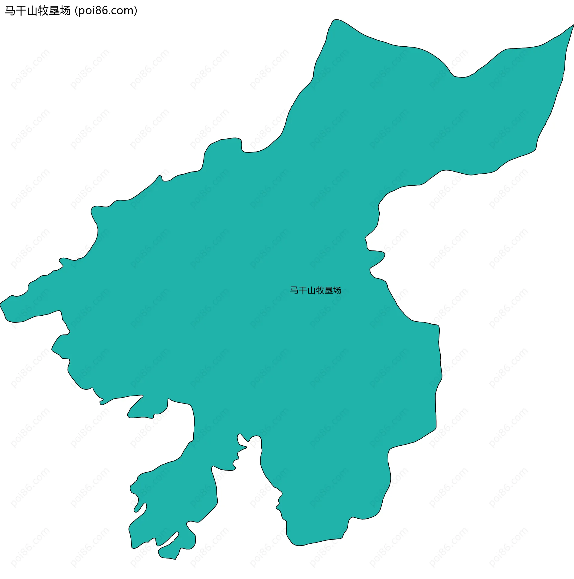 马干山牧垦场边界地图