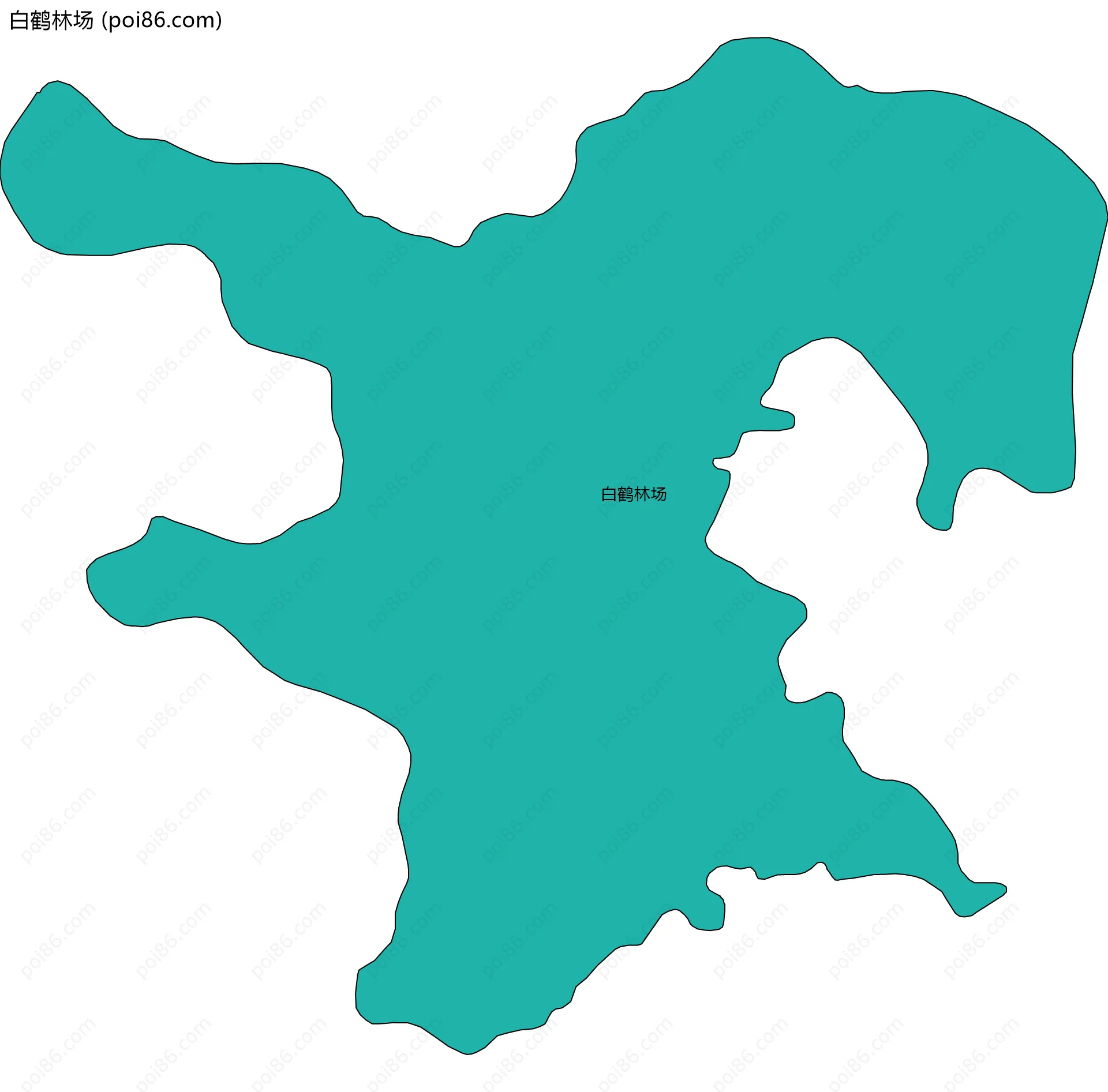 白鹤林场边界地图