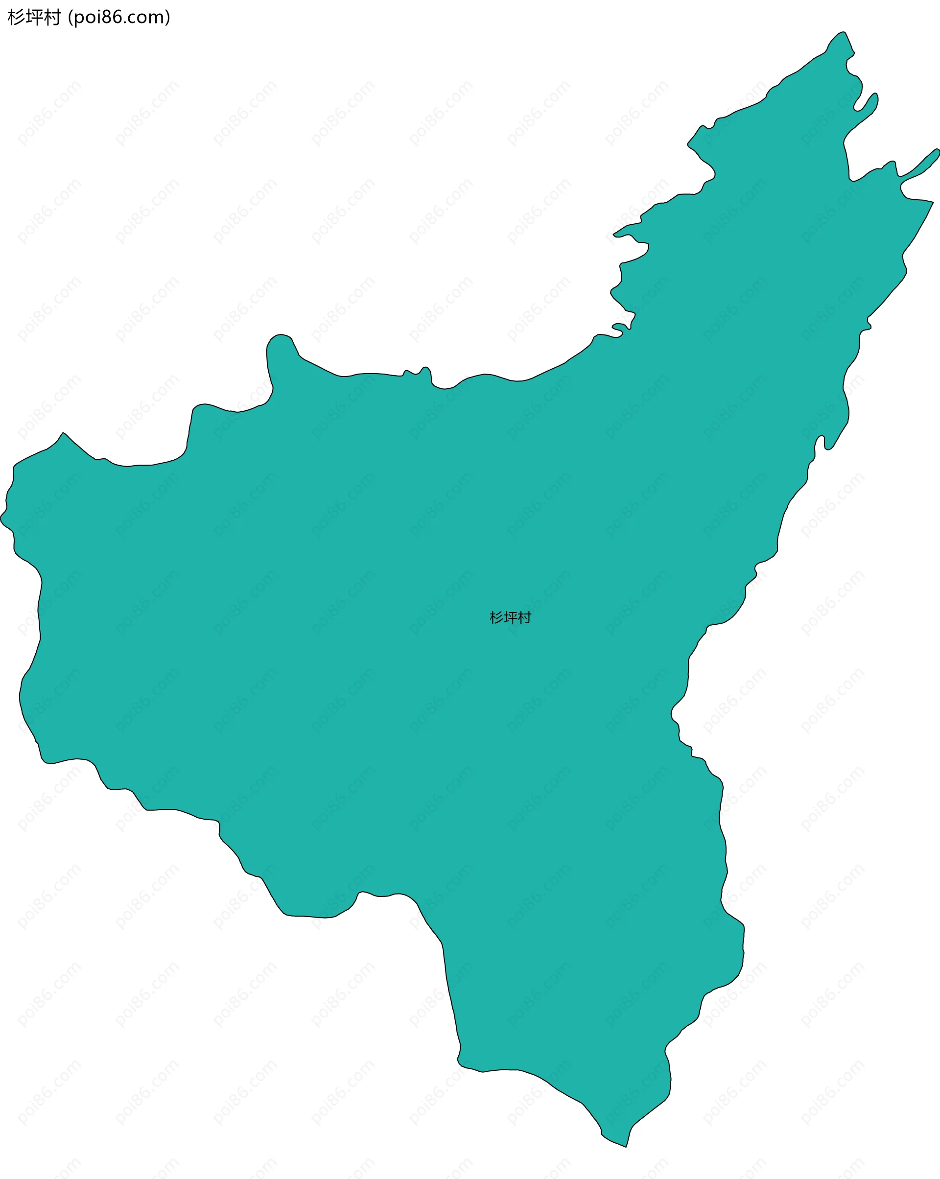 杉坪村边界地图
